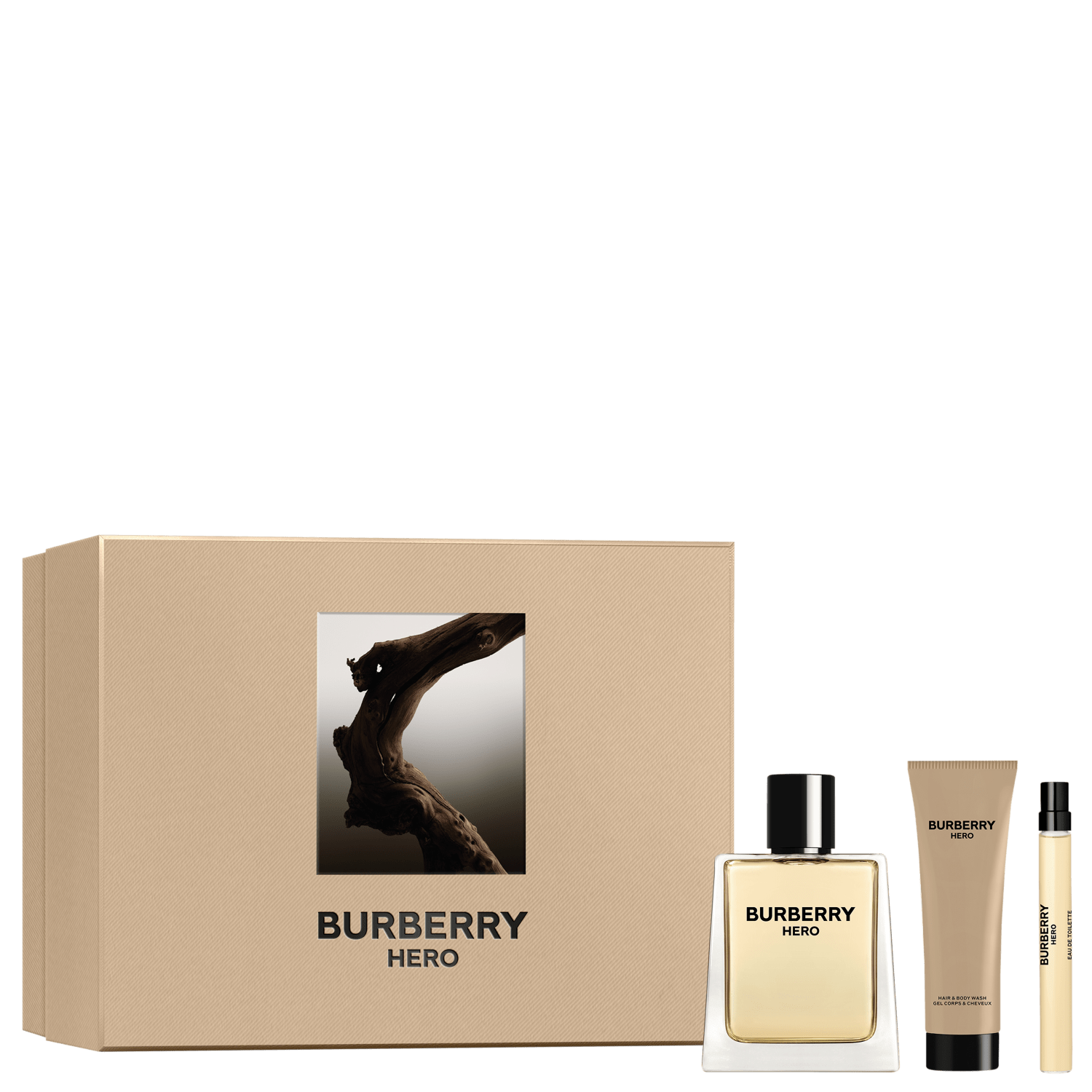Conjunto Hero Burberry Masculino - Eau de Toilette 100ml + Eau de Toilette 10ml + Shower Gel 75ml