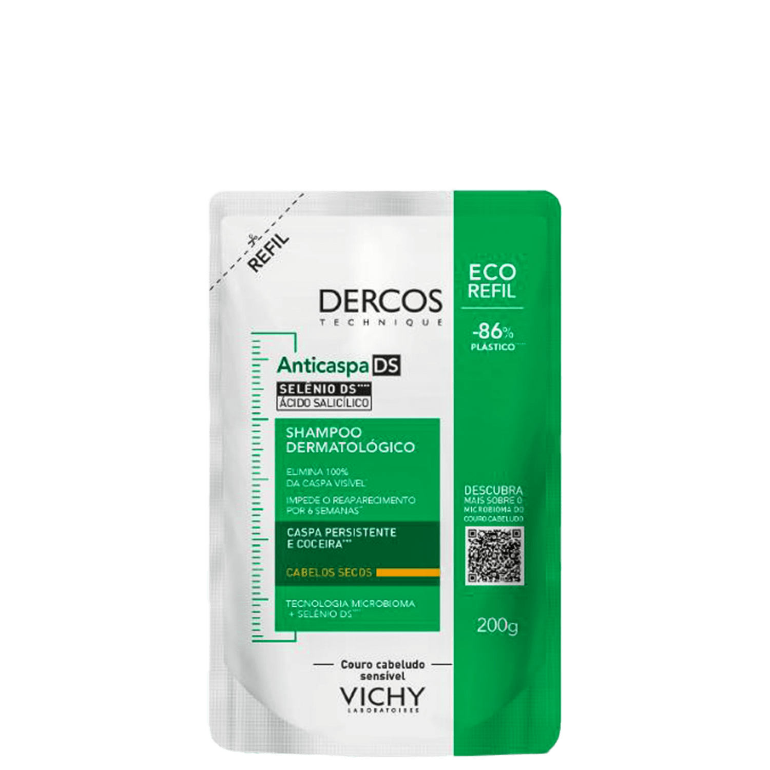 Vichy Dercos DS Cabelos Secos Refil - Shampoo Anticaspa Intensivo 200g