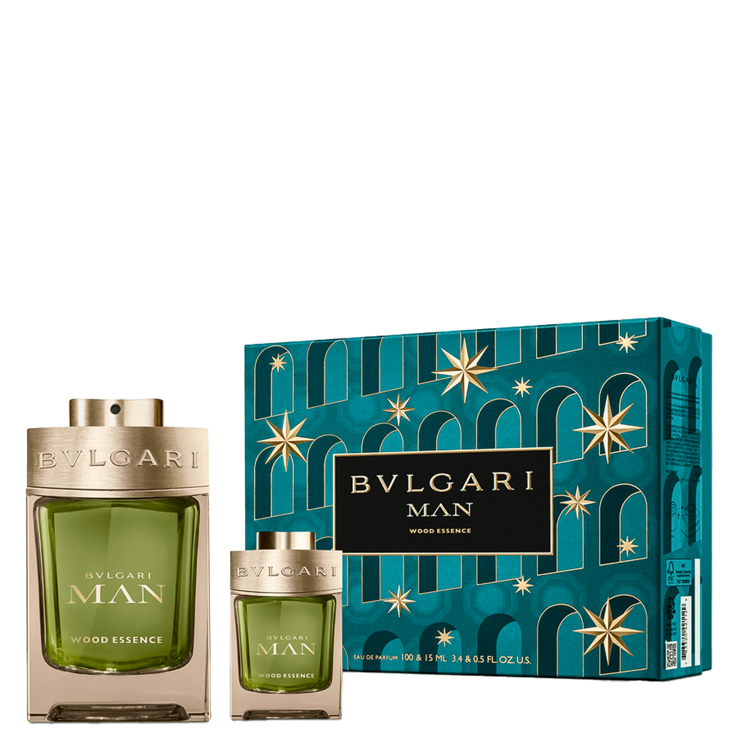 Conjunto Wood Essence Man Bvlgari Masculino - Perfume Eau de Parfum 100ml + Eau de Parfum 15ml