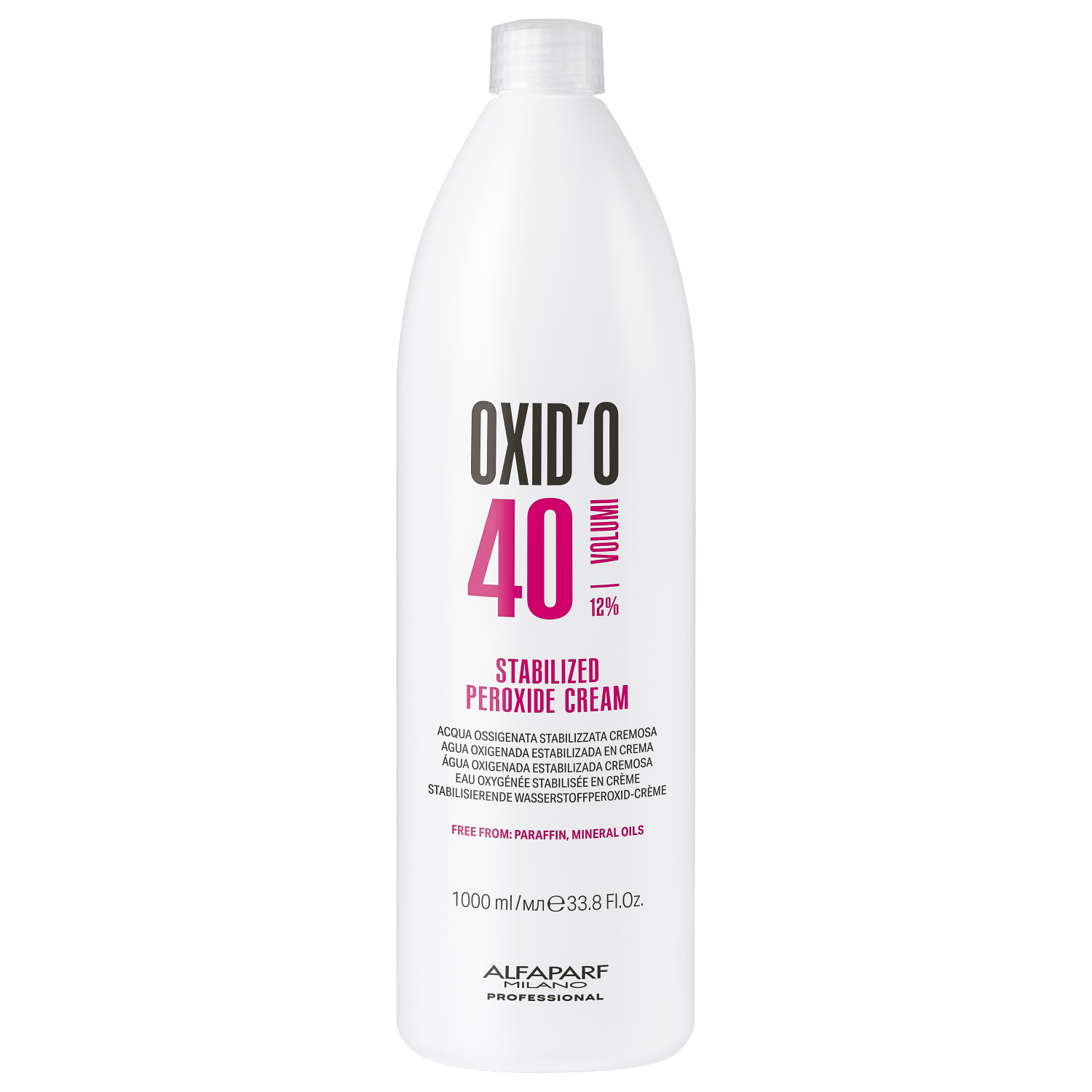 Alfaparf Milano Oxid'o 12% - Água Oxigenada Estabilizada Cremosa 40 Volumes 1L