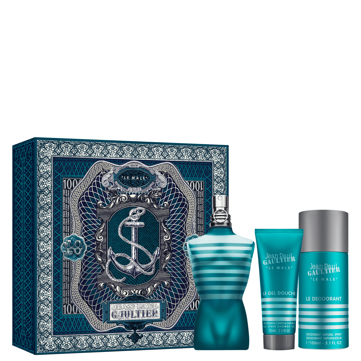 Conjunto Le Male Jean Paul Gaultier Masculino (3 Produtos)