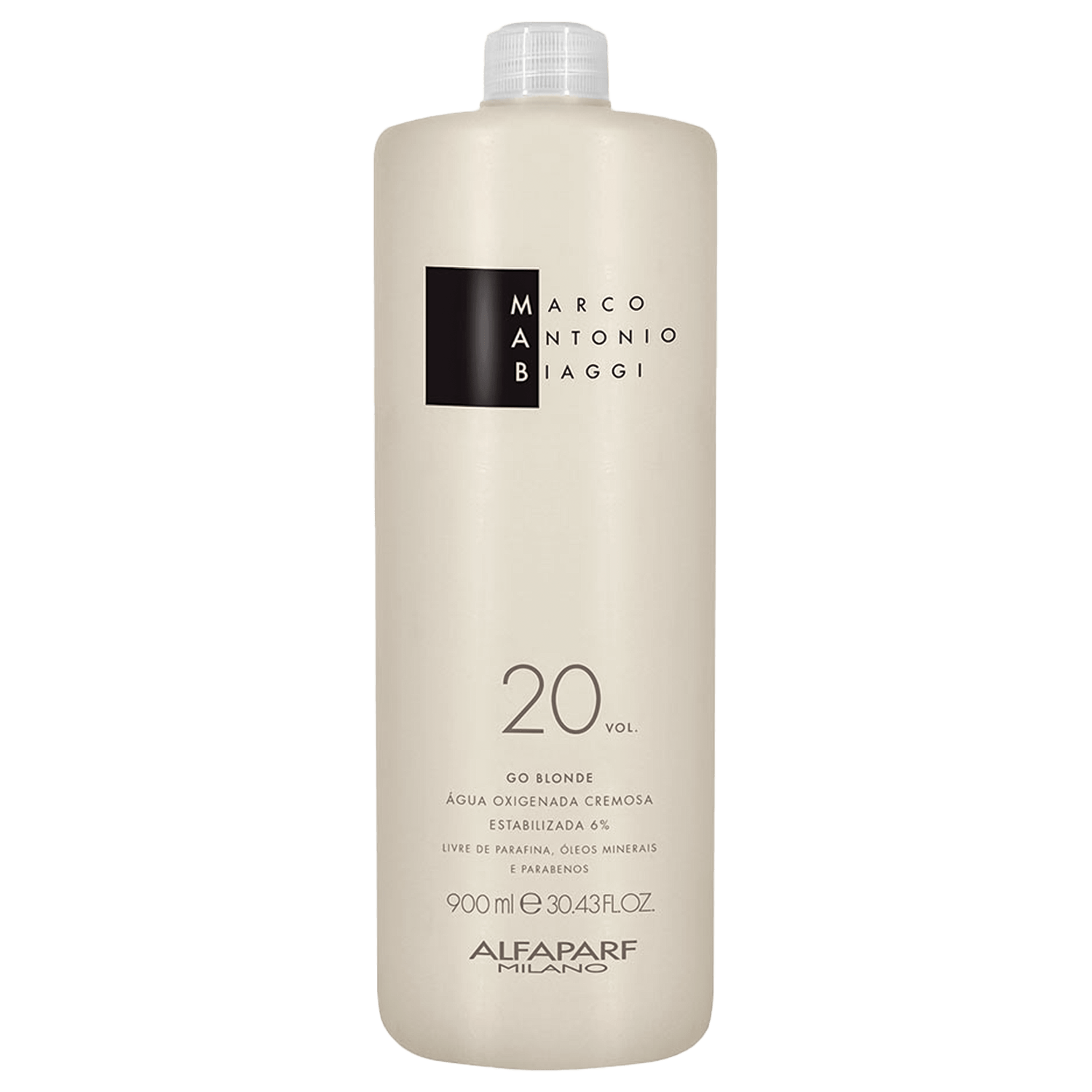 MAB by Alfaparf Milano Go Blonde OX 6% - Água Oxigenada 20 Volumes 900ml