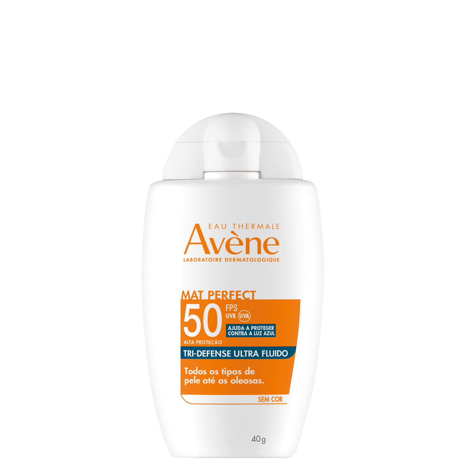 Avène Mat Perfect Tri-Defense Ultra Fluido FPS 50 - Protetor Solar Sem Cor 40g