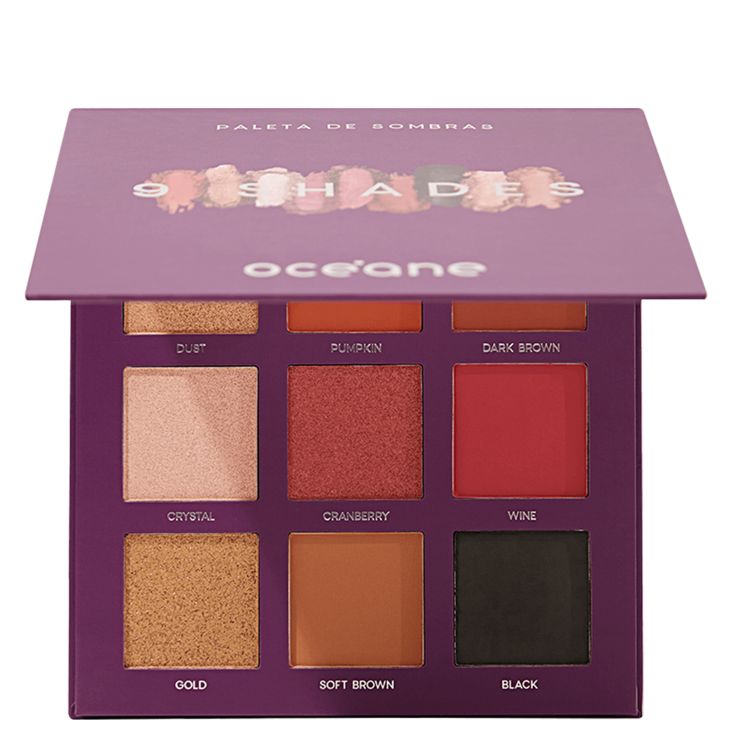 Océane Purple 9 Shades - Paleta de Sombras 25g