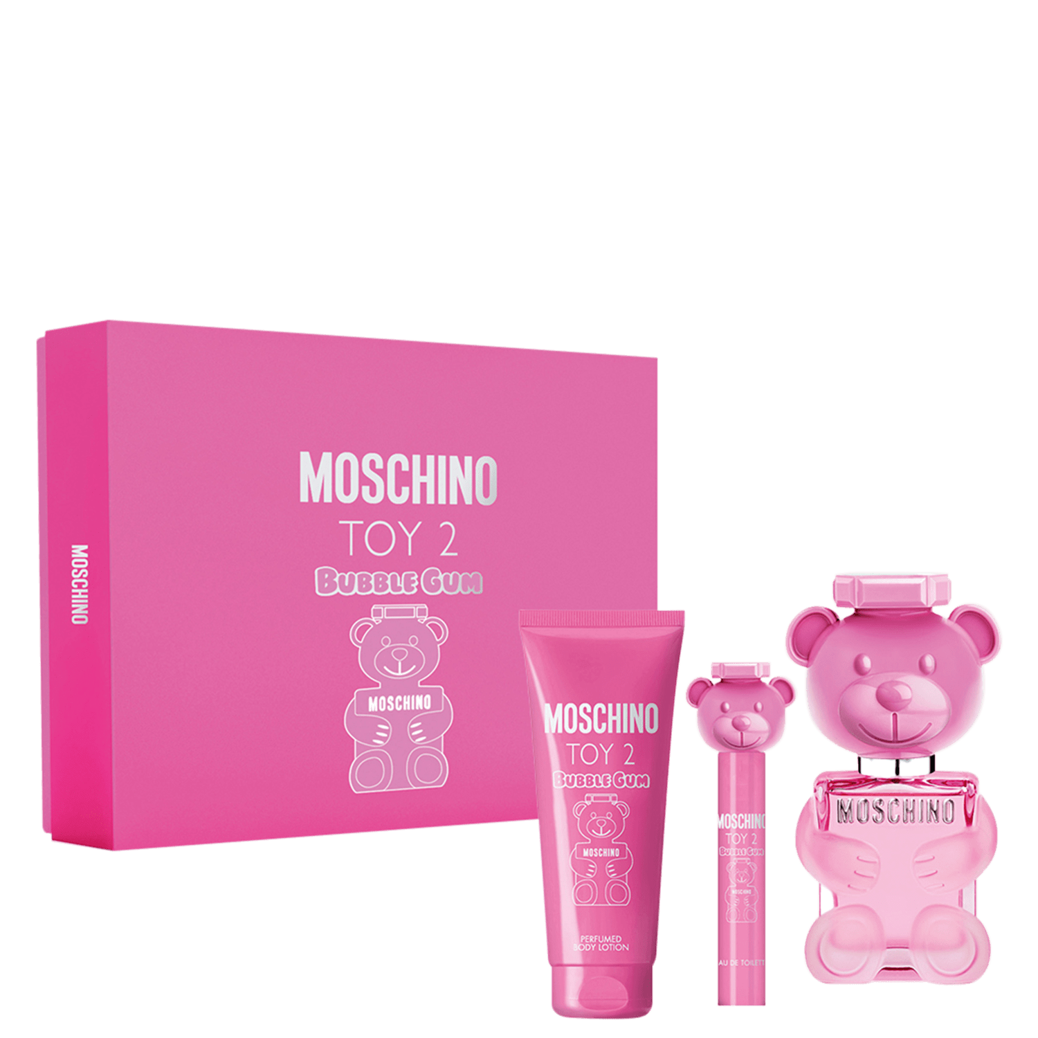 Conjunto Toy 2 Bubble Gum Moschino Feminino (3 Produtos)
