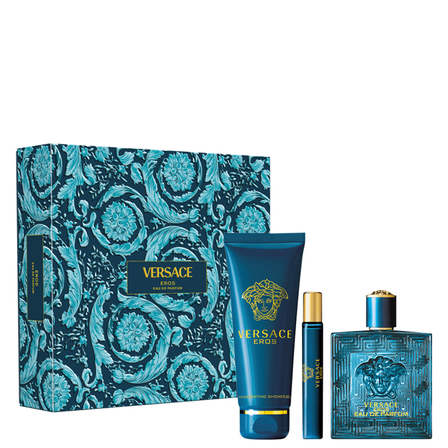 Conjunto Eros Versace Masculino (3 Produtos)