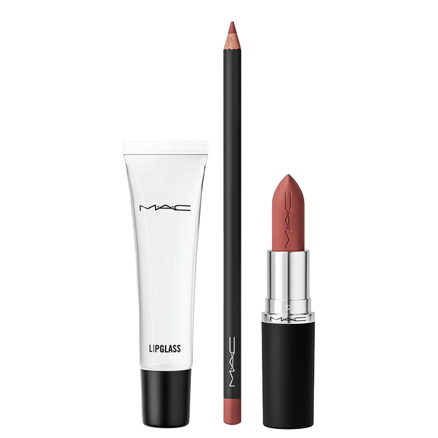 Kit M·A·C MACximal Velvet Teddy Lipglass (3 Produtos)