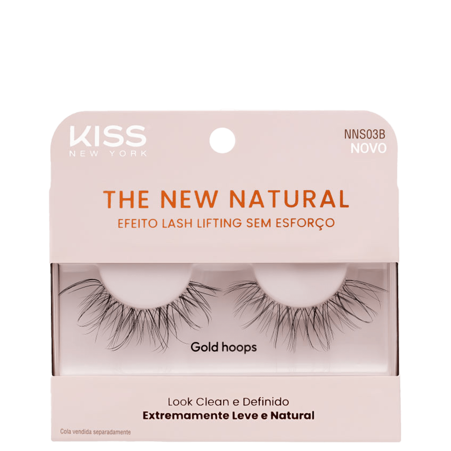 Kiss New York The New Natural Gold Hoops - Cílios Postiços
