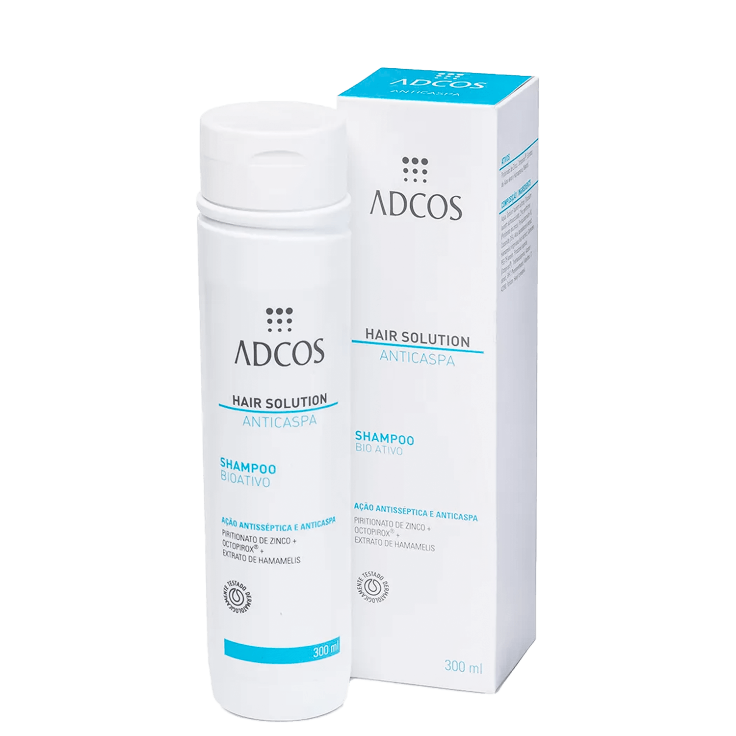 Adcos Hair Solution Bioativo - Shampoo Anticaspa 300ml