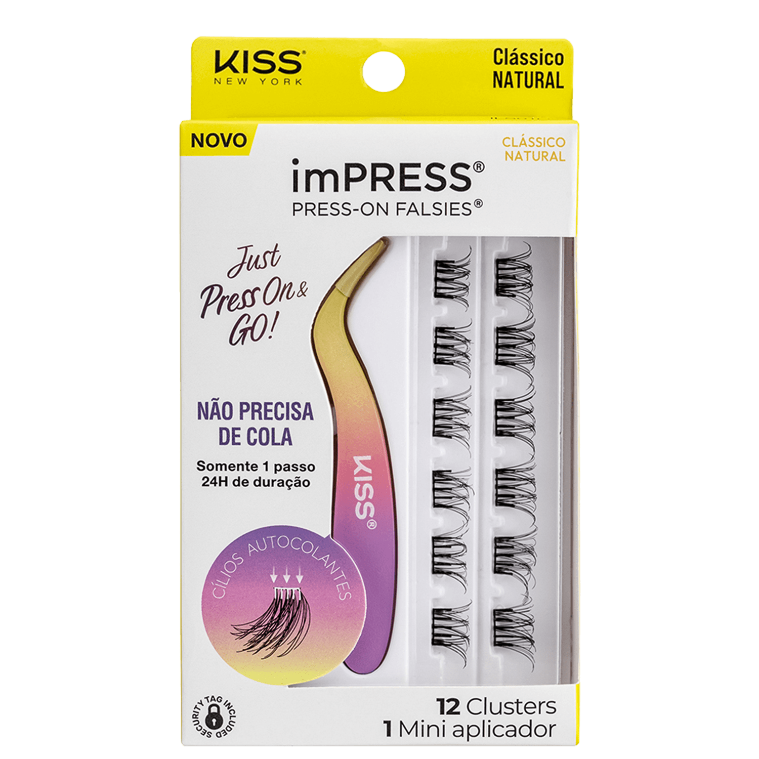 Kit Kiss New York imPRESS Press-on Falsies Mini Natural 01 (2 Produtos)