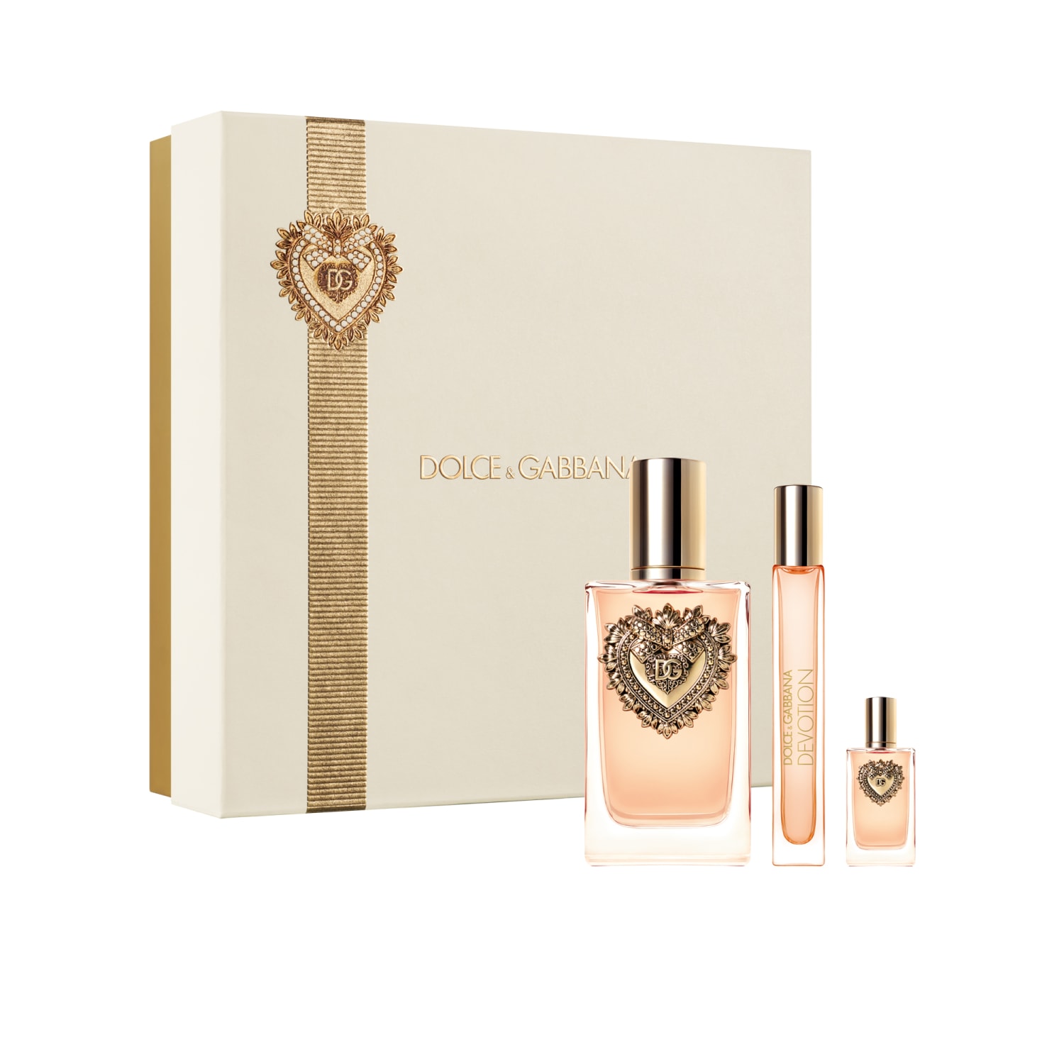 Conjunto Devotion Dolce & Gabbana Feminino - Perfume Eau de Parfum 100ml + Travel Size 10ml + Mini Size 5ml