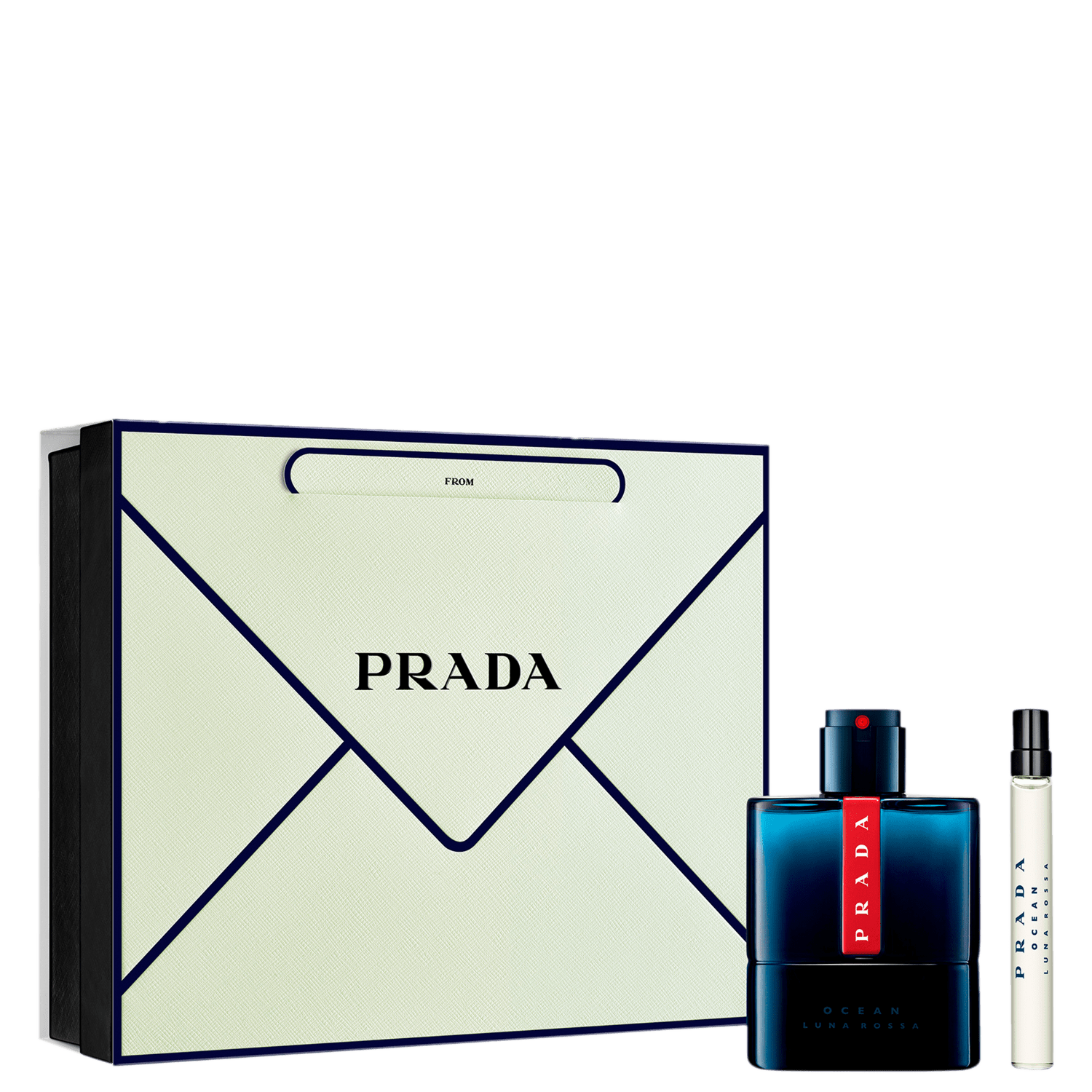 Conjunto Luna Rossa Ocean Prada Masculino Eau de Toilette 100ml + Eau de Toilette 10ml