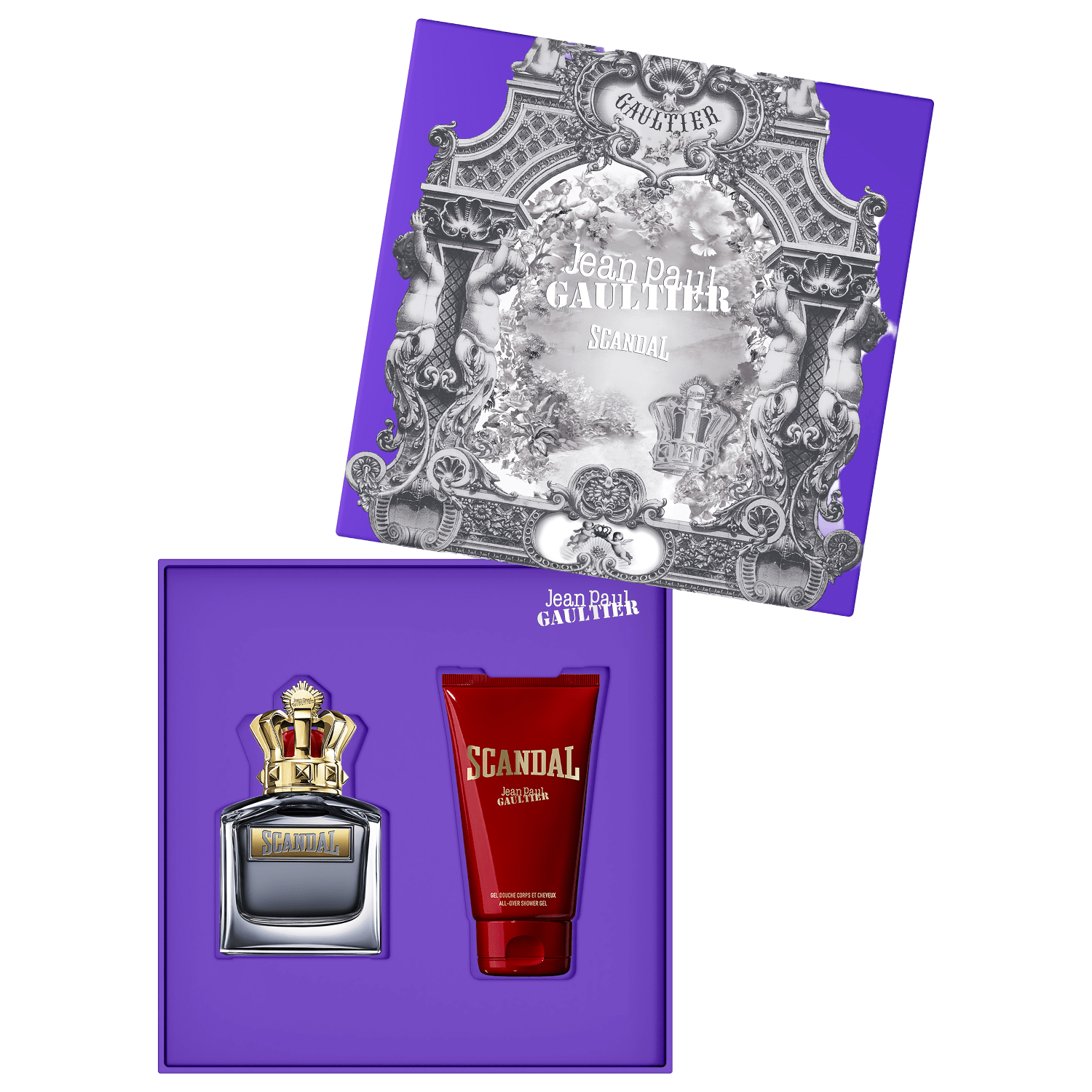 Conjunto Scandal for Him Jean Paul Gaultier Masculino - Perfume Eau de Toilette 50ml + Gel de Banho 75ml