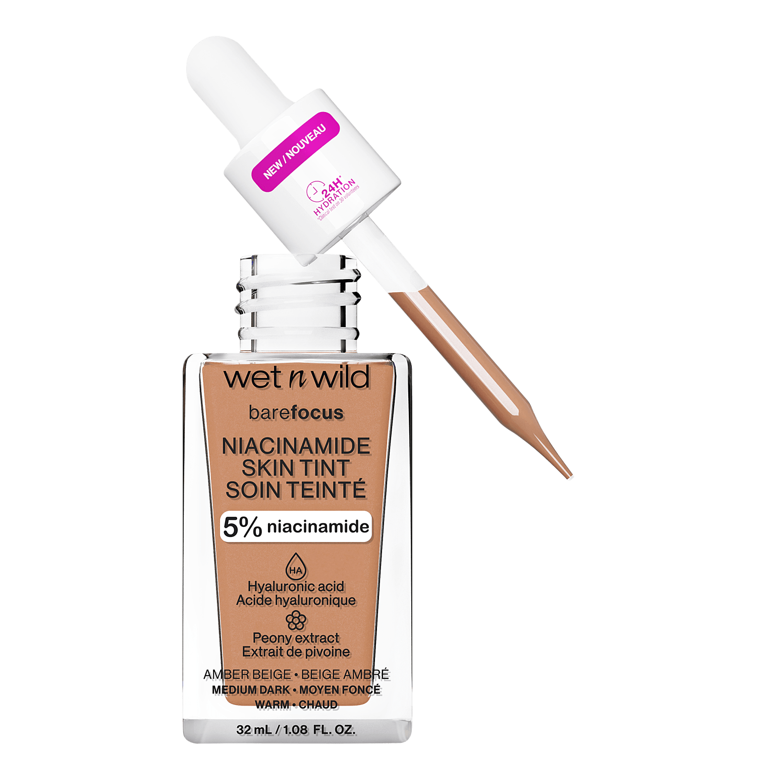 Wet n Wild Bare Focus Amber Beige - Base Líquida 32ml