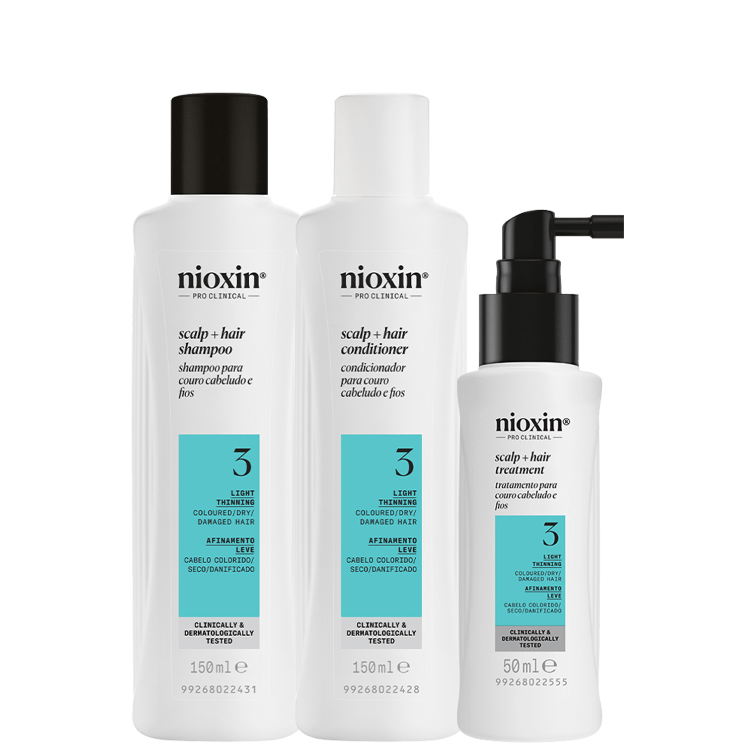 Kit Nioxin Volume Thinning Sistema 3 Trio Care (3 Produtos)