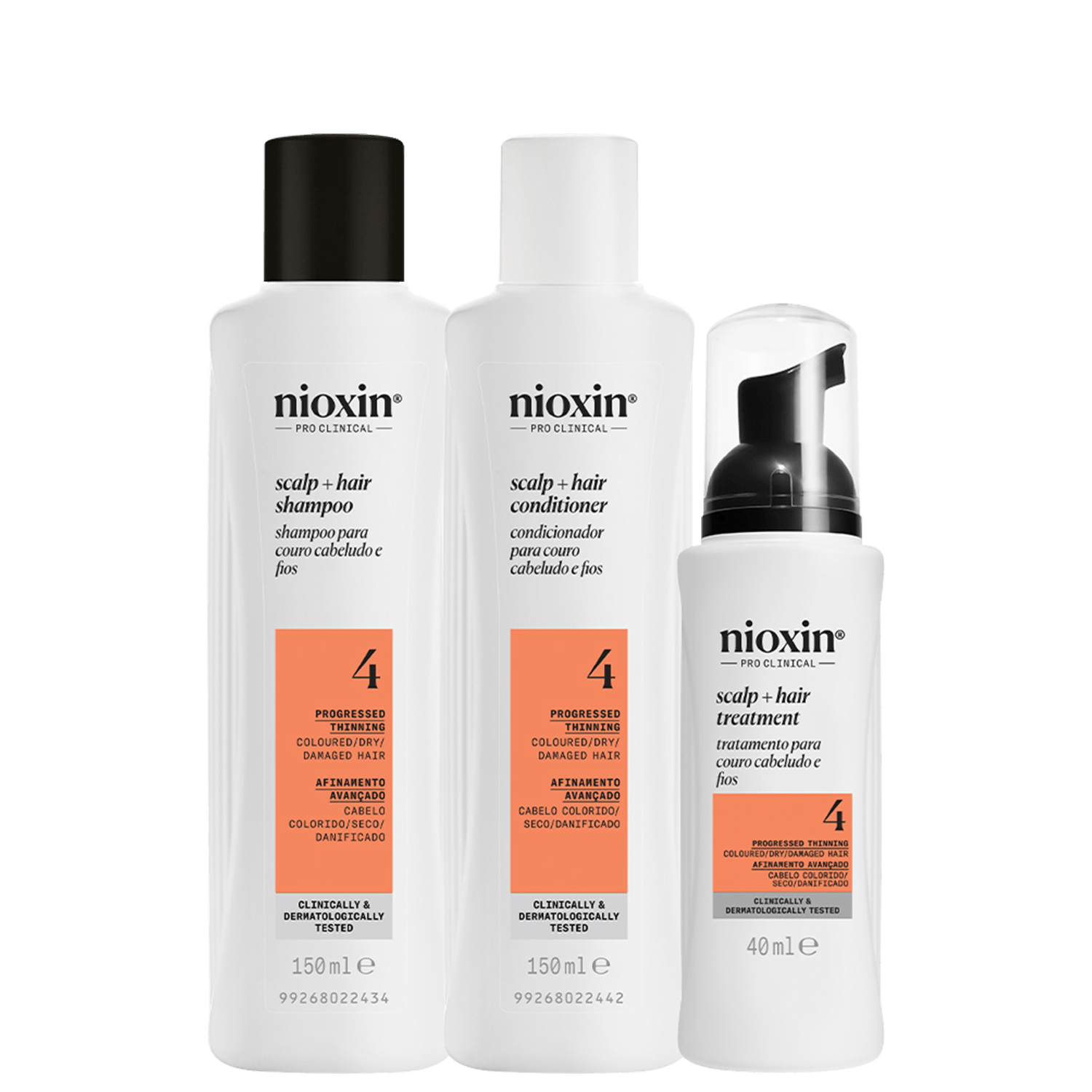 Kit Nioxin Volume Thinning Sistema 4 Trio Care (3 Produtos)