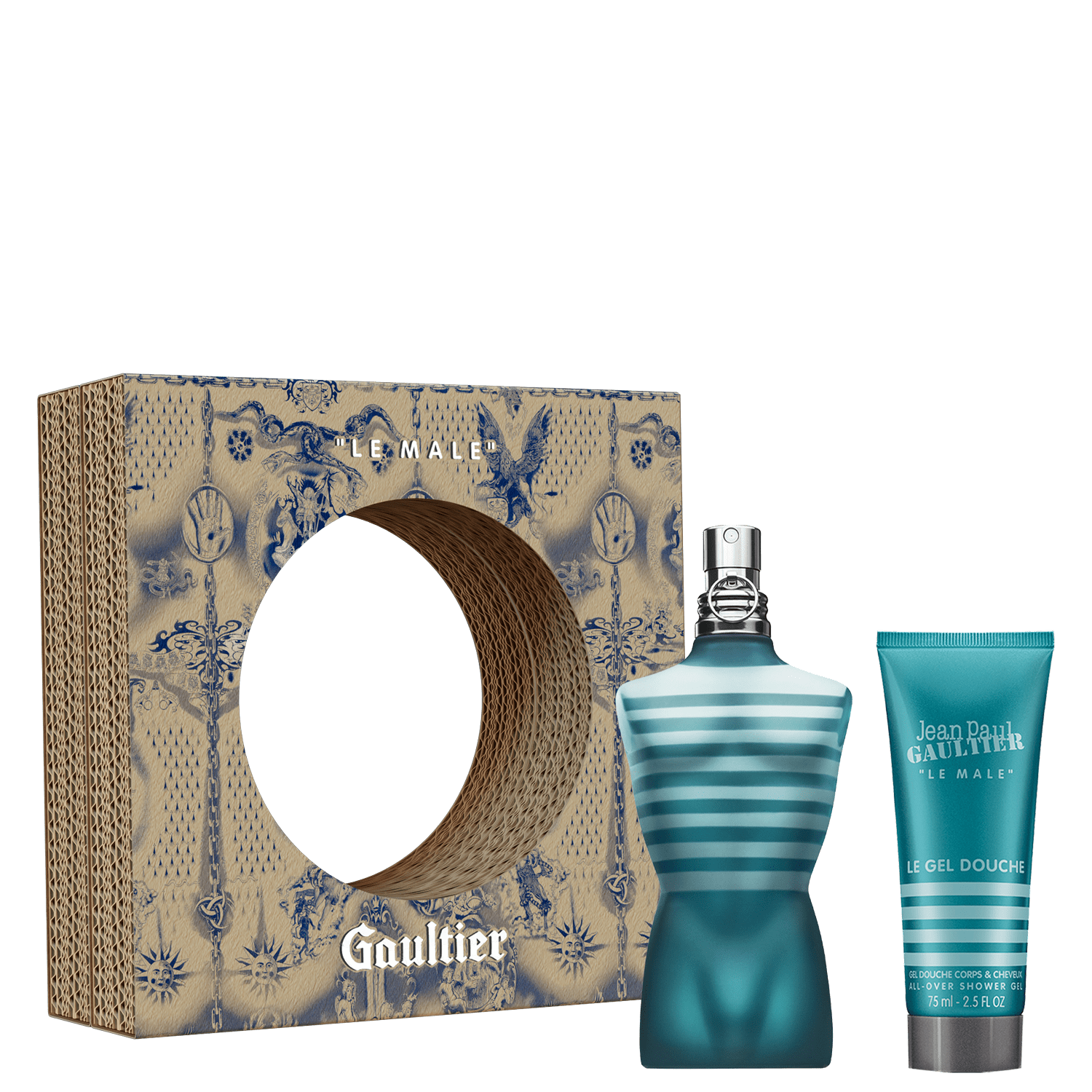 Conjunto Le Male Jean Paul Gaultier Masculino - Eau de Toilette 125 ml + Gel de Banho 75 ml