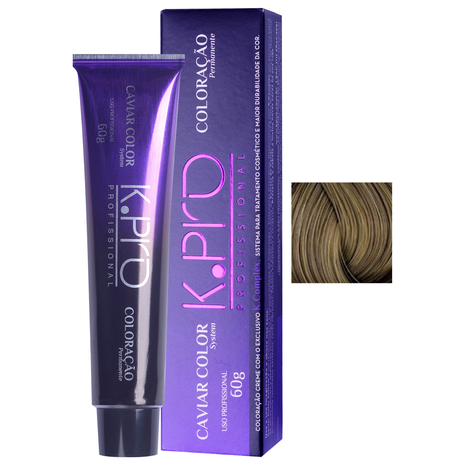 K.Pro Caviar Color 8.2 Louro Claro Mate Perolizado - Coloração 60g