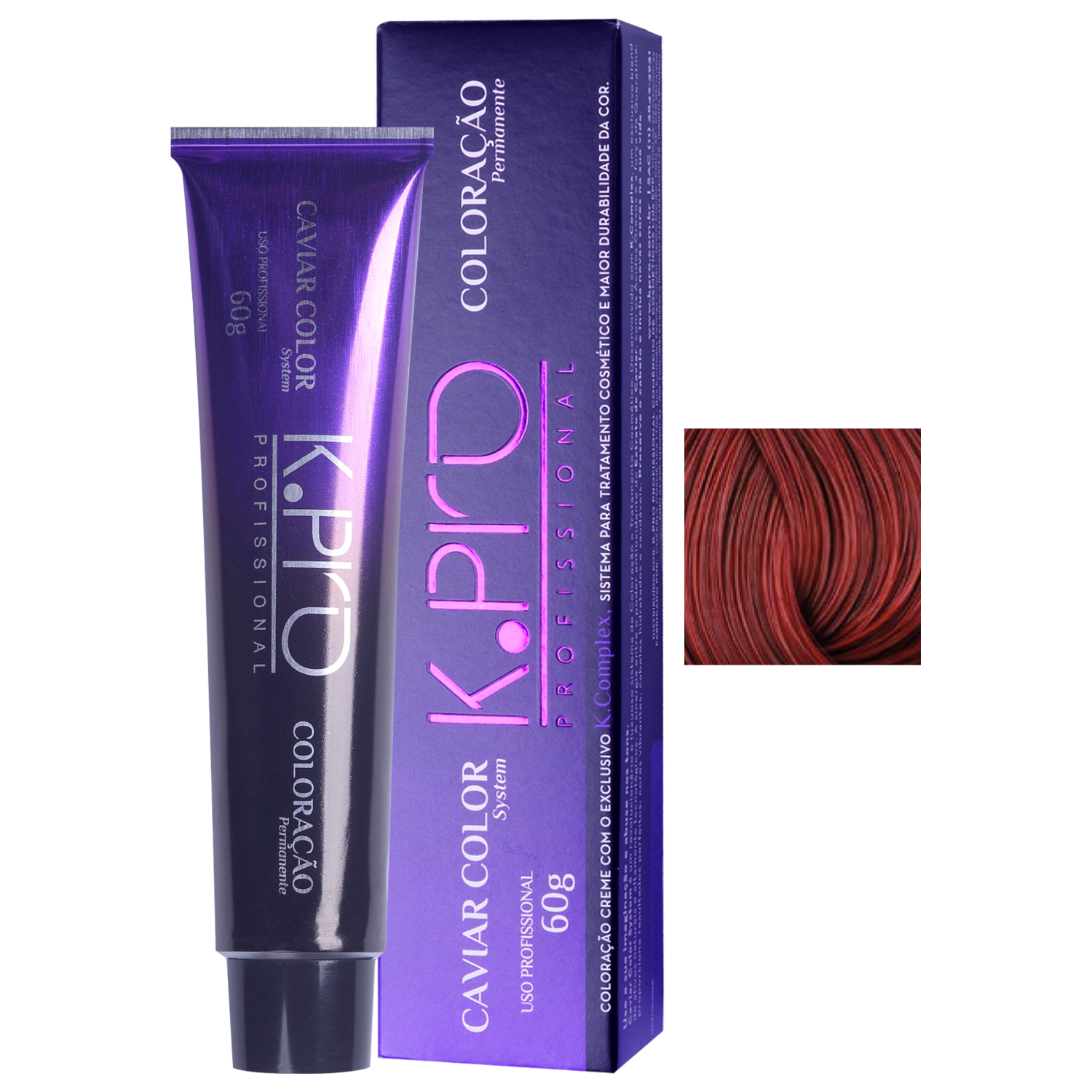 K.Pro Caviar Color 66.46 Louro Escuro Ultra Vermelho - Coloração 60g