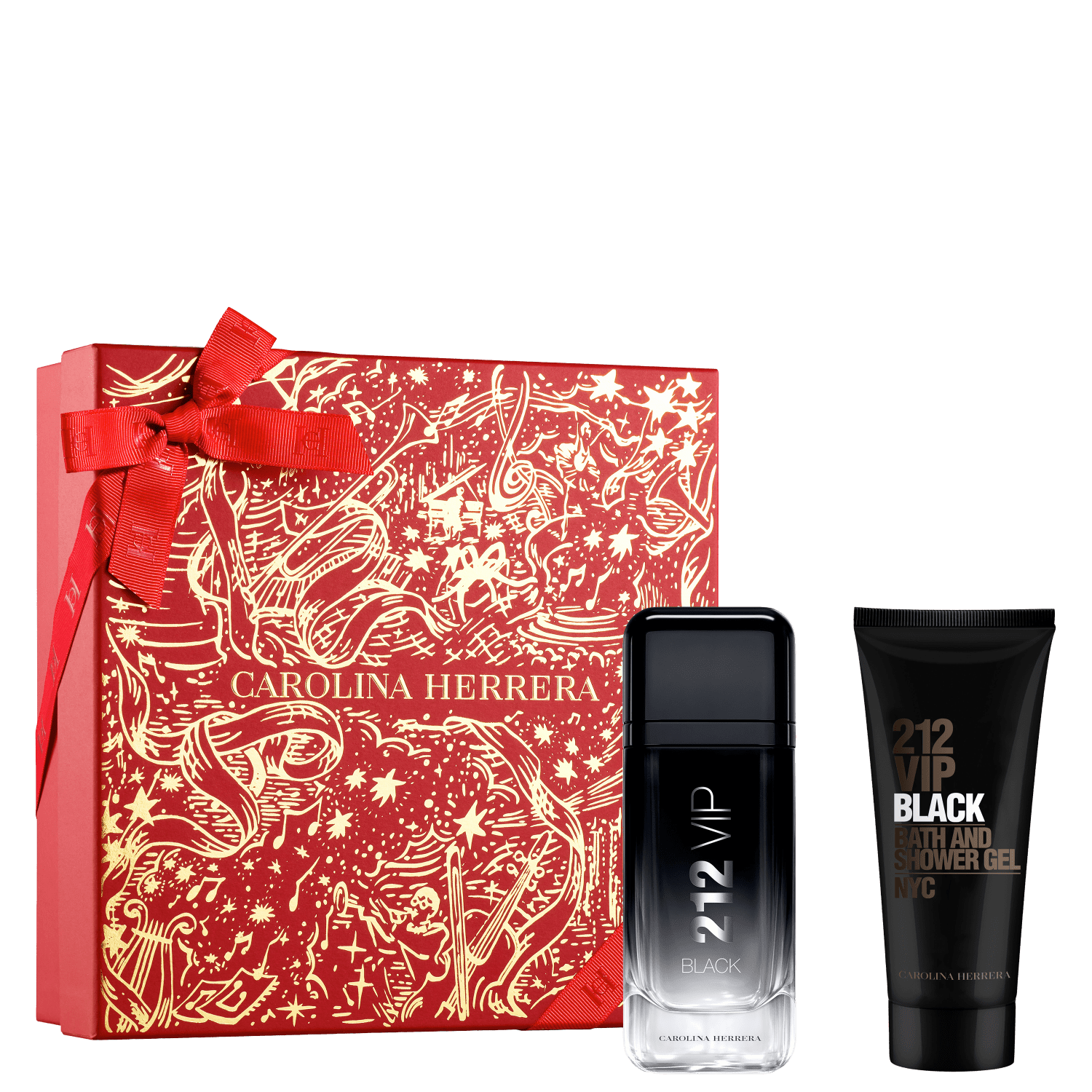 Conjunto 212 VIP Black Carolina Herrera Feminino - Eau de Parfum 100ml + Gel de Banho 100ml