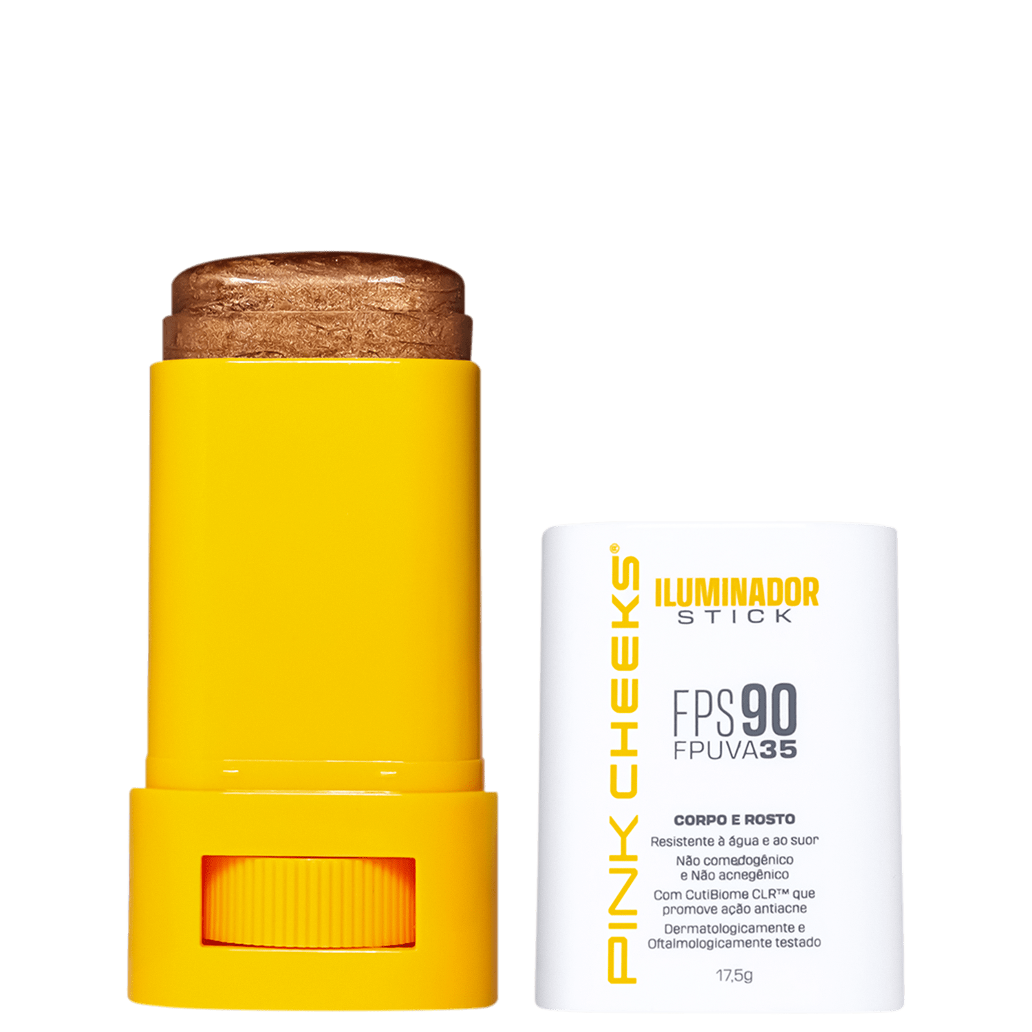 Pink Cheeks FPS90 FPUVA35 Bronze - Iluminador Corporal e Facial Multifuncional 17,5g