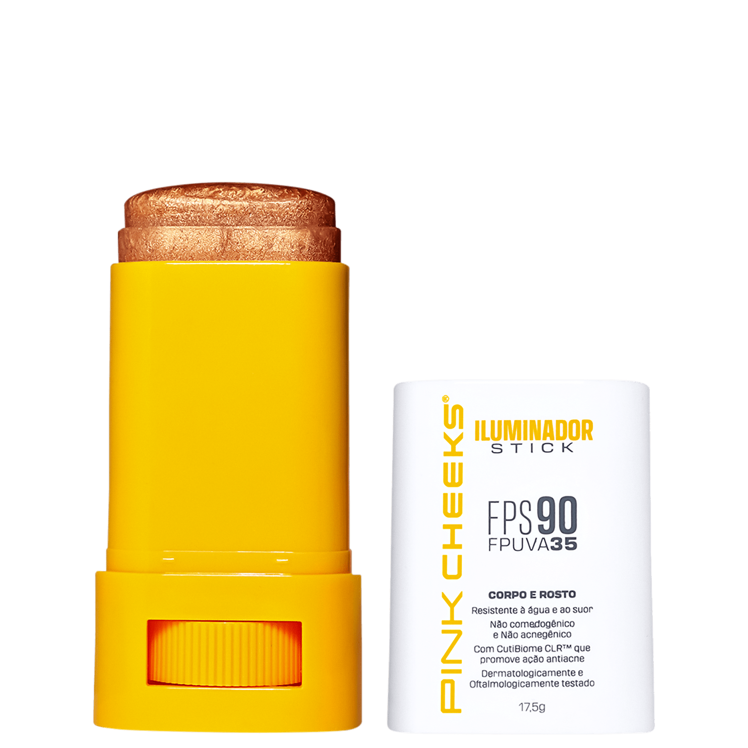 Pink Cheeks FPS90 FPUVA35 Gold - Iluminador Corporal e Facial Multifuncional 17,5g