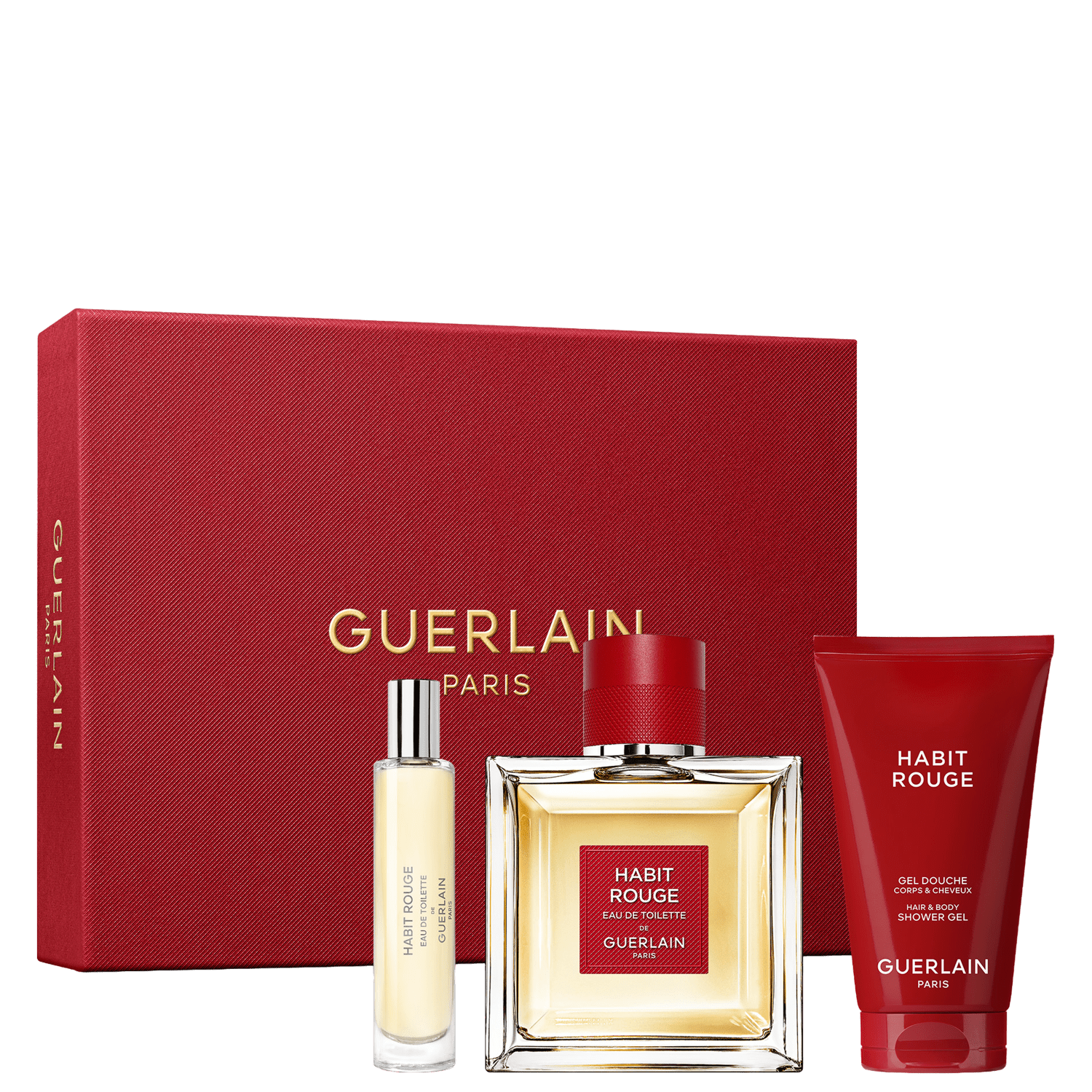Conjunto Guerlain Habit Rouge Masculino (3 Produtos)