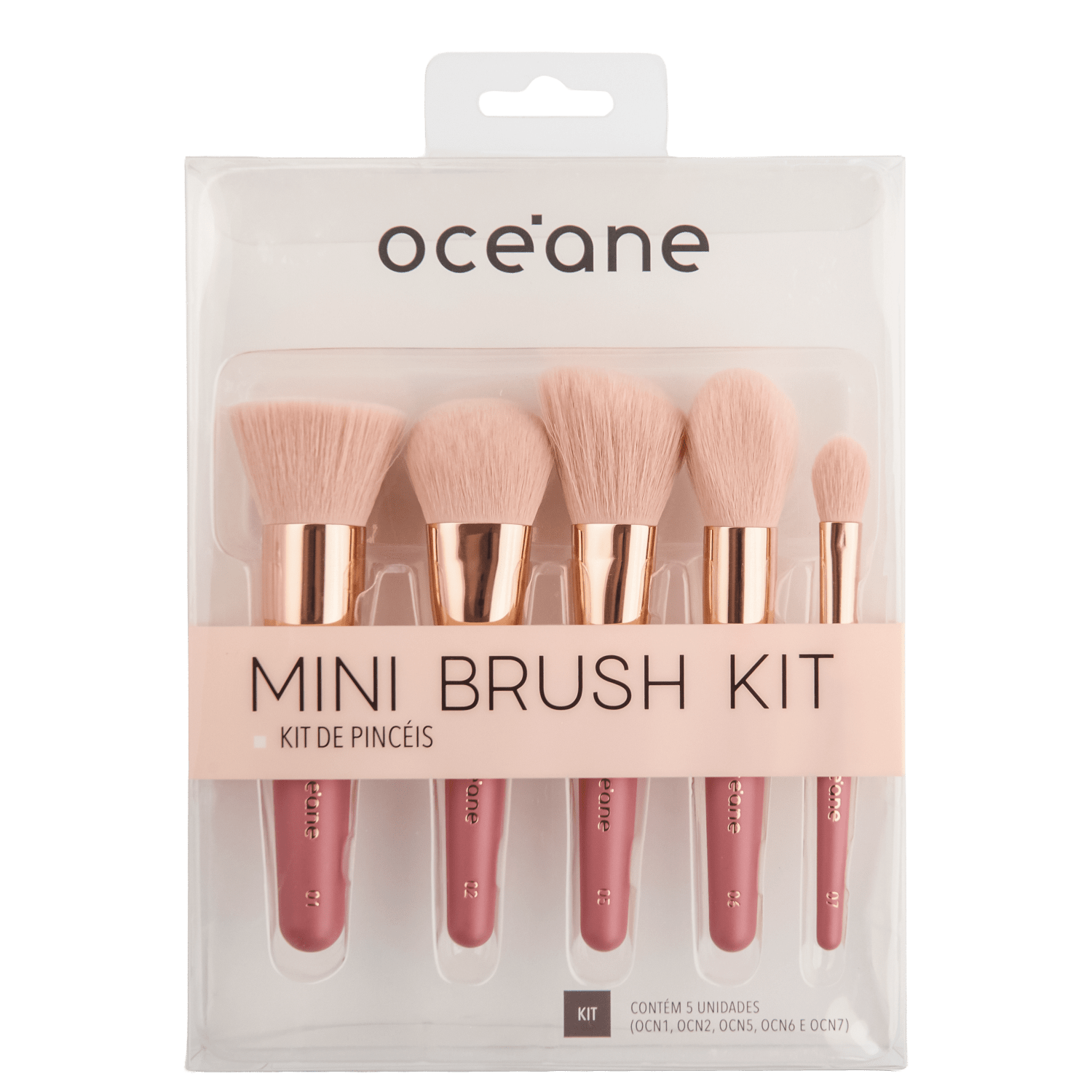 Kit Océane Mini Brush Coral (5 Produtos)