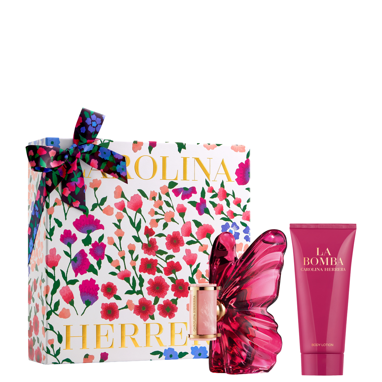 Conjunto La Bomba Carolina Herrera Feminino - Perfume Eau de Parfum 80ml + Body Lotion 100ml