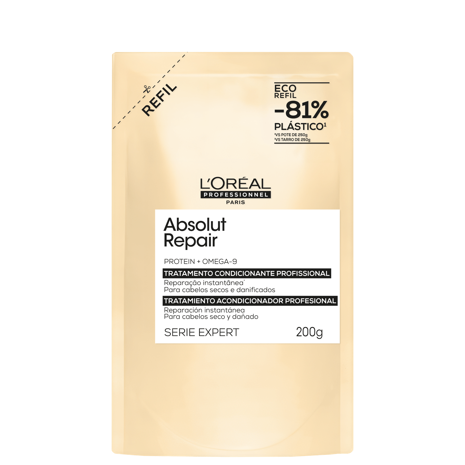 L'Oréal Professionnel Serie Expert Absolut Repair Omega-9 + Protein Refil - Máscara Capilar 200g