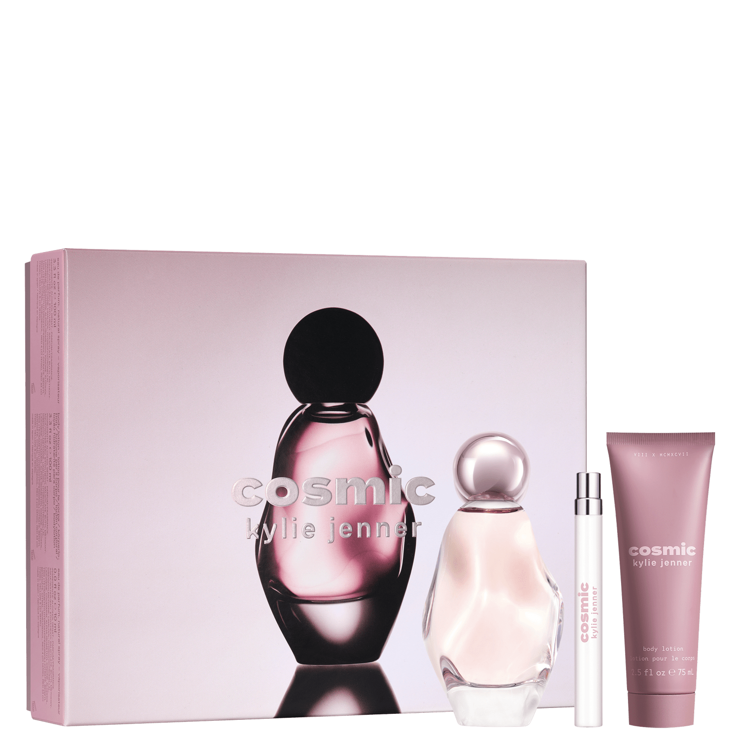 Conjunto Cosmic Kylie Jenner Feminino - Perfume Eau de Parfum 100ml + Body Lotion 75ml + Travel Size 10ml