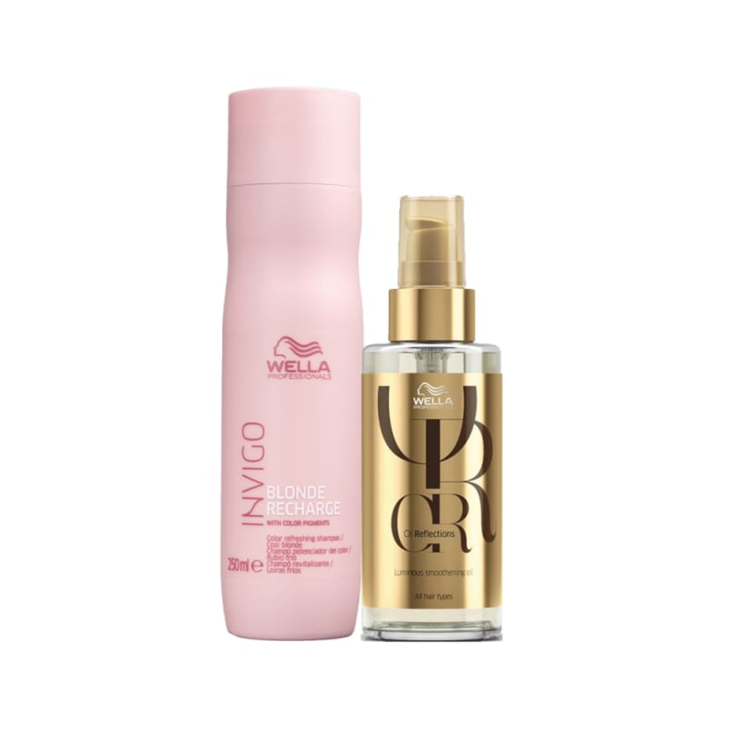 Kit Wella Professionals Invigo Blonde Recharge + Oil Reflections (2 Produtos)