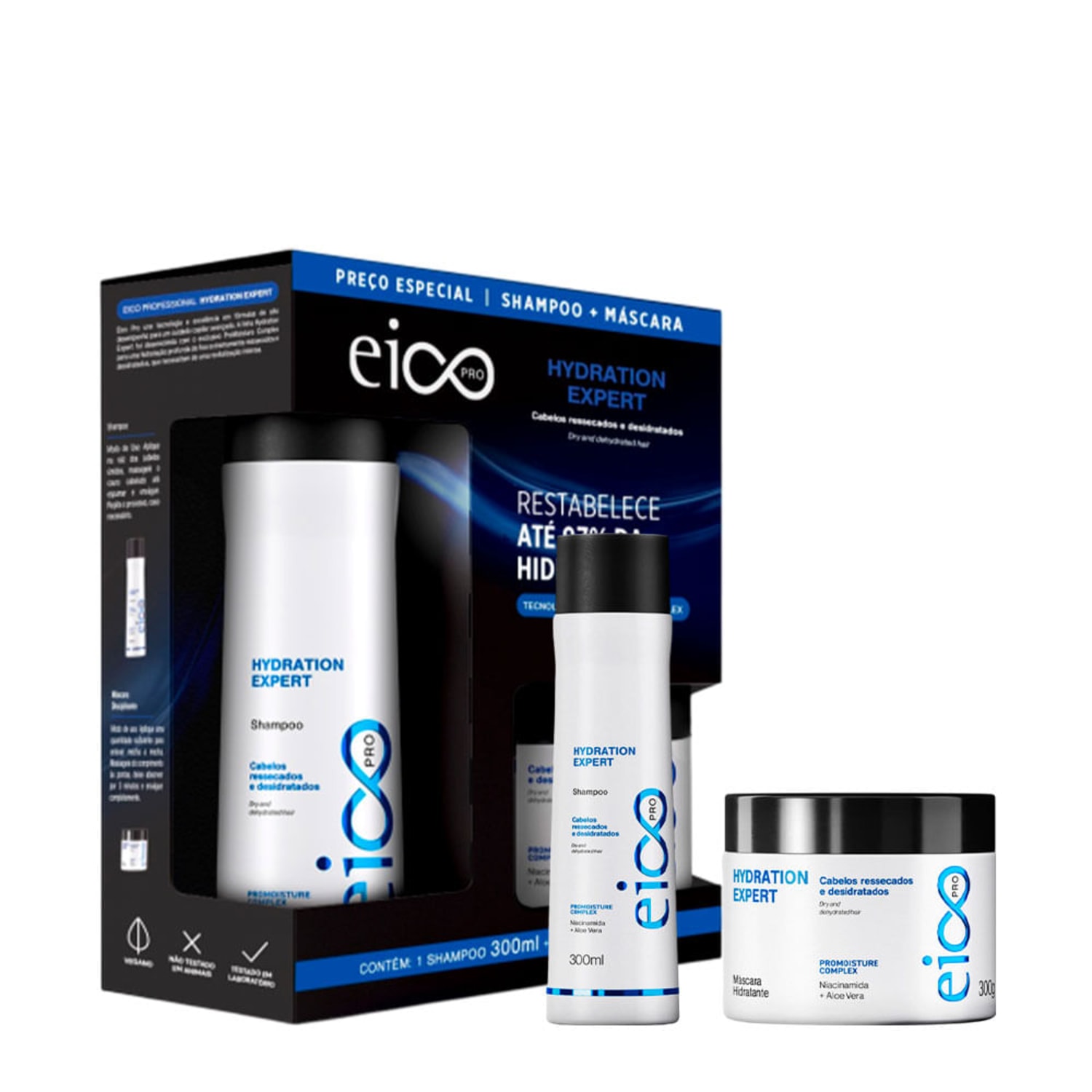 Kit Eico Pro Hydration Expert - Shampoo 300ml + Máscara 300g