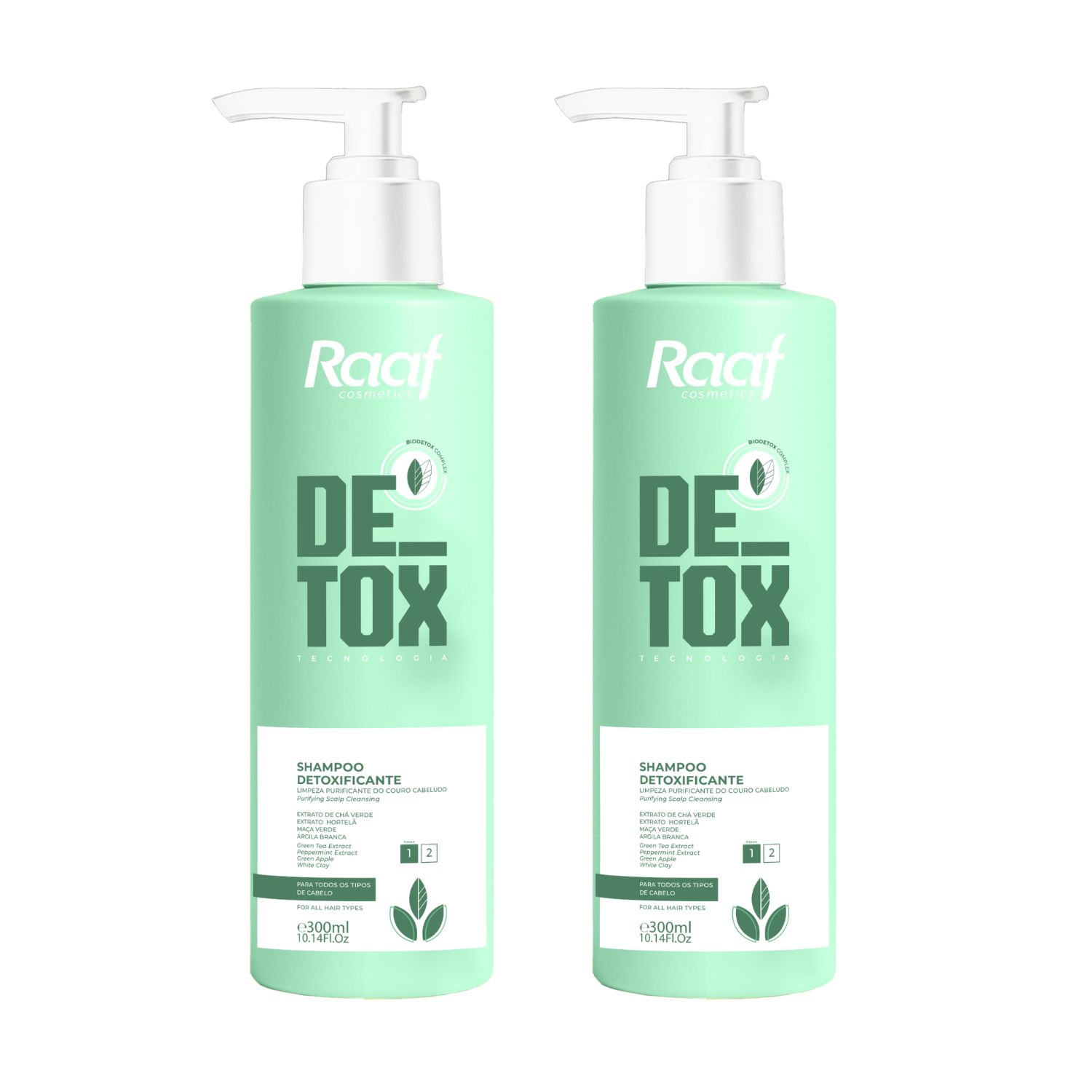 Kit 2 Shampoo Detox Purificante Raaf Cosmetics - 300ml