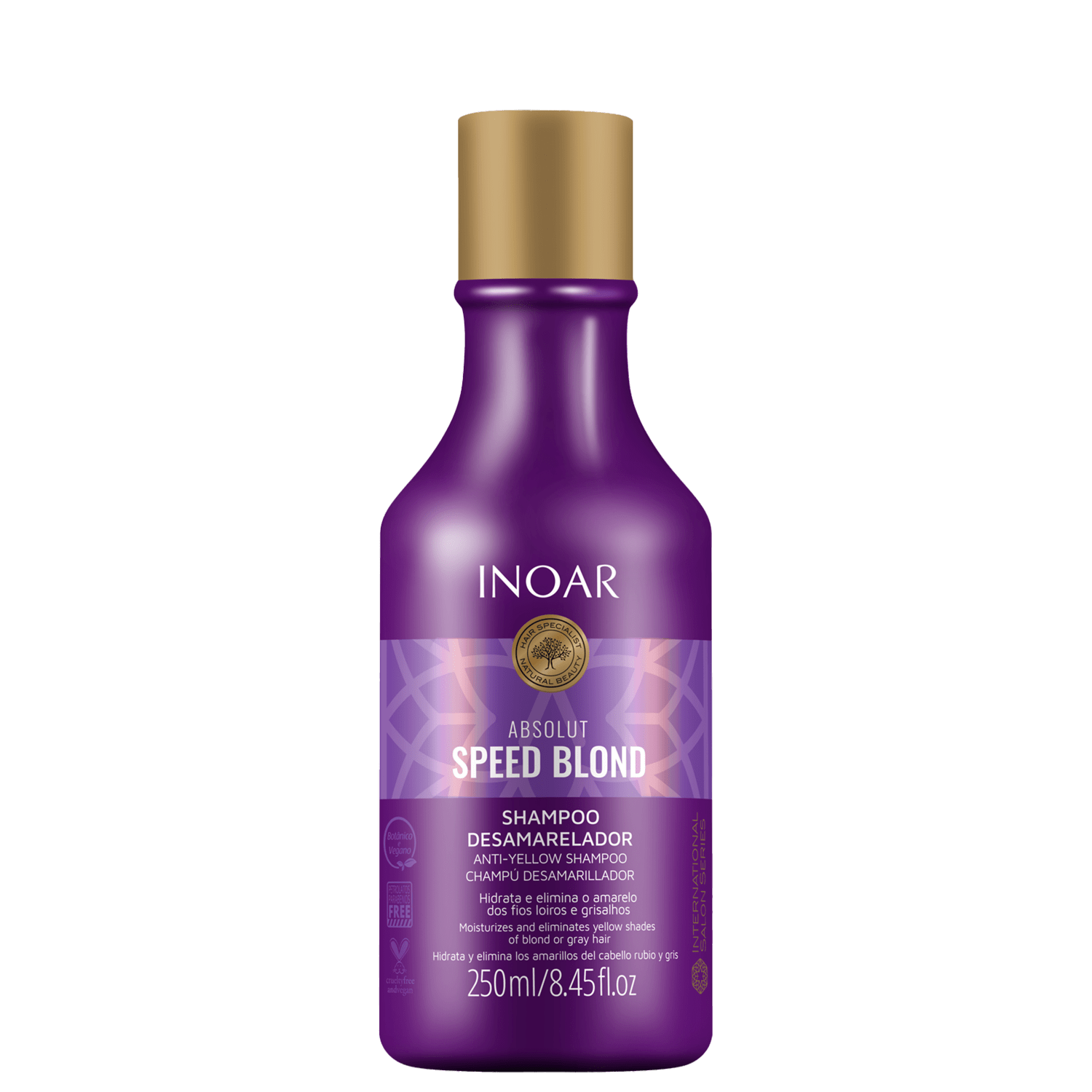 Inoar Absolut Speed Blond - Shampoo Desamarelador 250ml