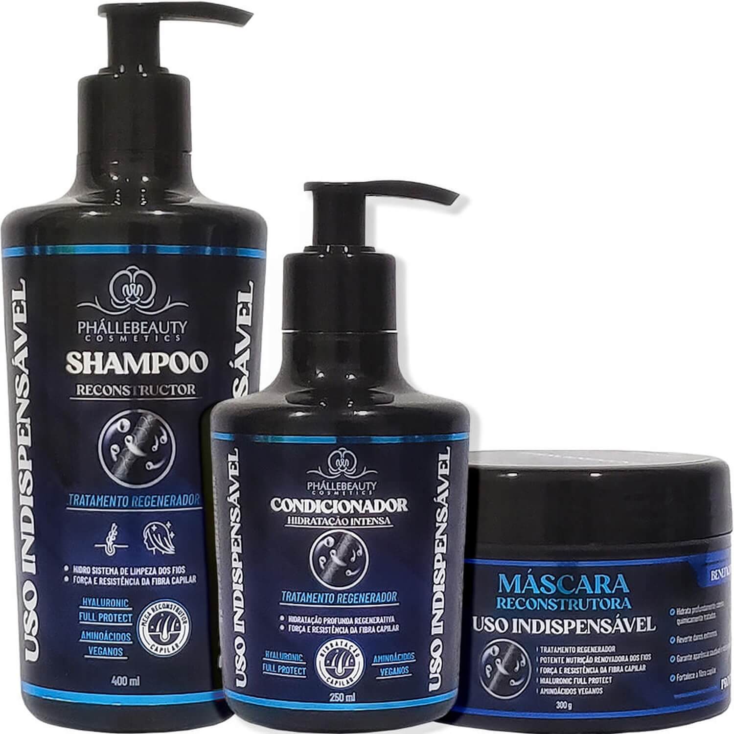 Phállebeauty Uso Indispensável - Kit Tratamento Regenerador Trio (3 Produtos)