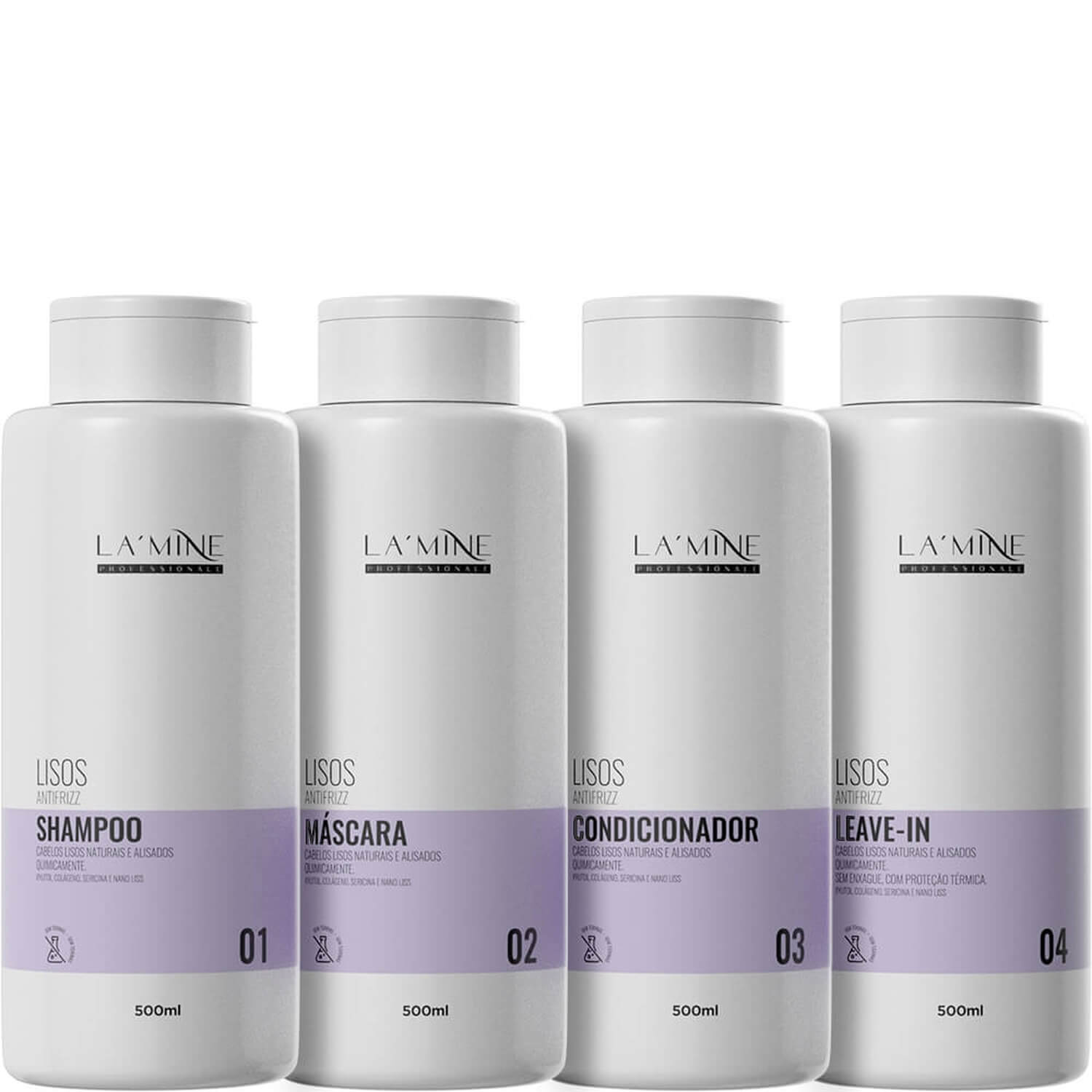 La'Mine Lisos - Kit Antifrizz Completo (4 Produtos)