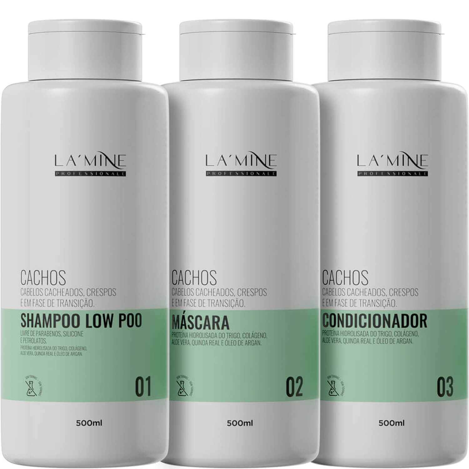La'Mine Cachos - Kit Cabelos Cacheados Trio (3 Produtos)