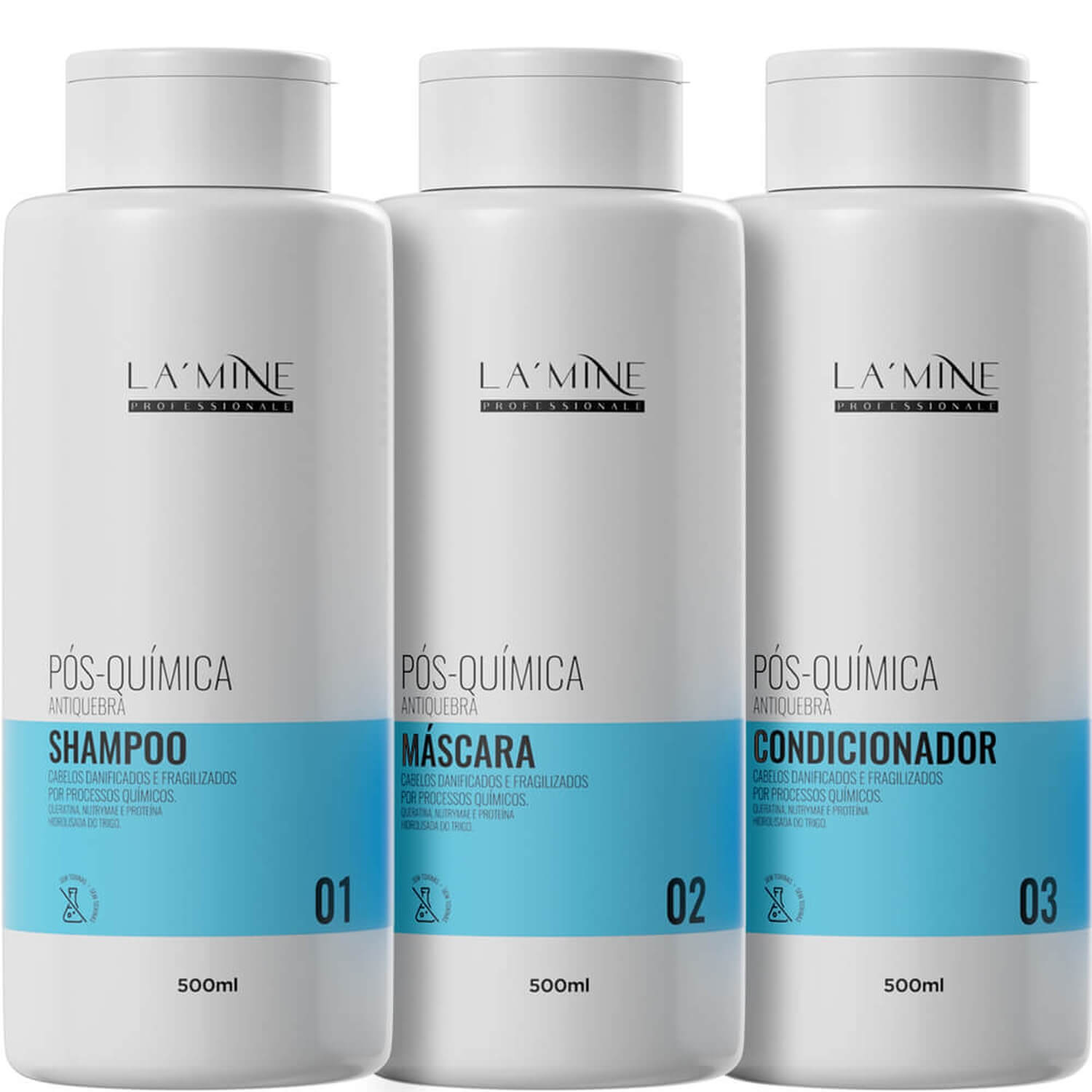 La'Mine Pós Química - Kit Antiquebra Trio (3 Produtos)