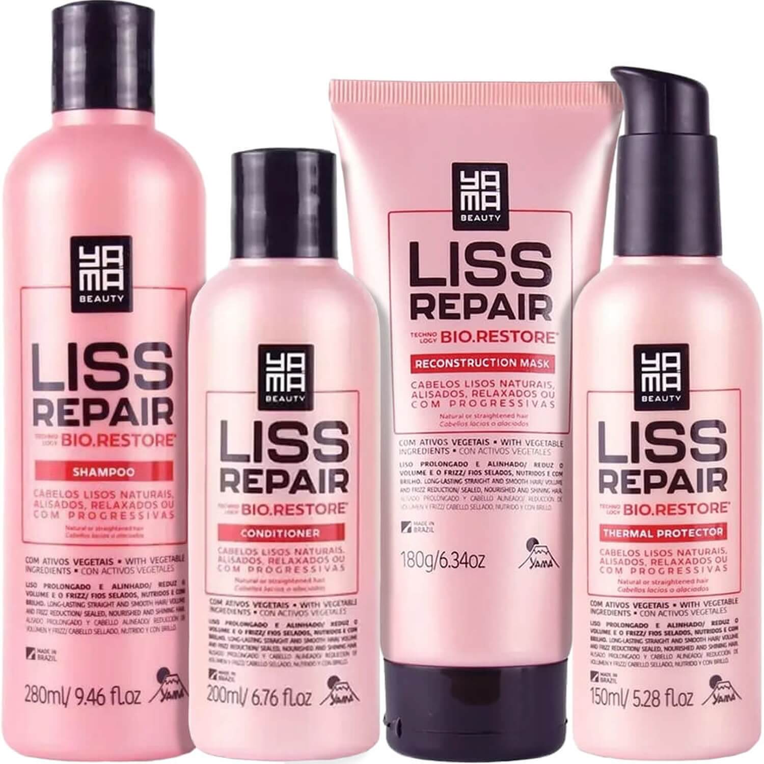 Yamá Liss Repair - Kit Antivolume Antifrizz Completo (4 Produtos)