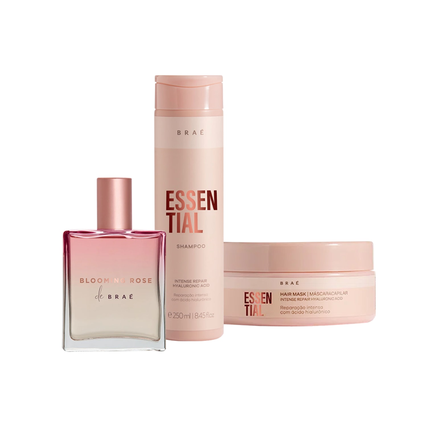 Kit Braé Essential Repair Blooming Rose (3 Produtos)
