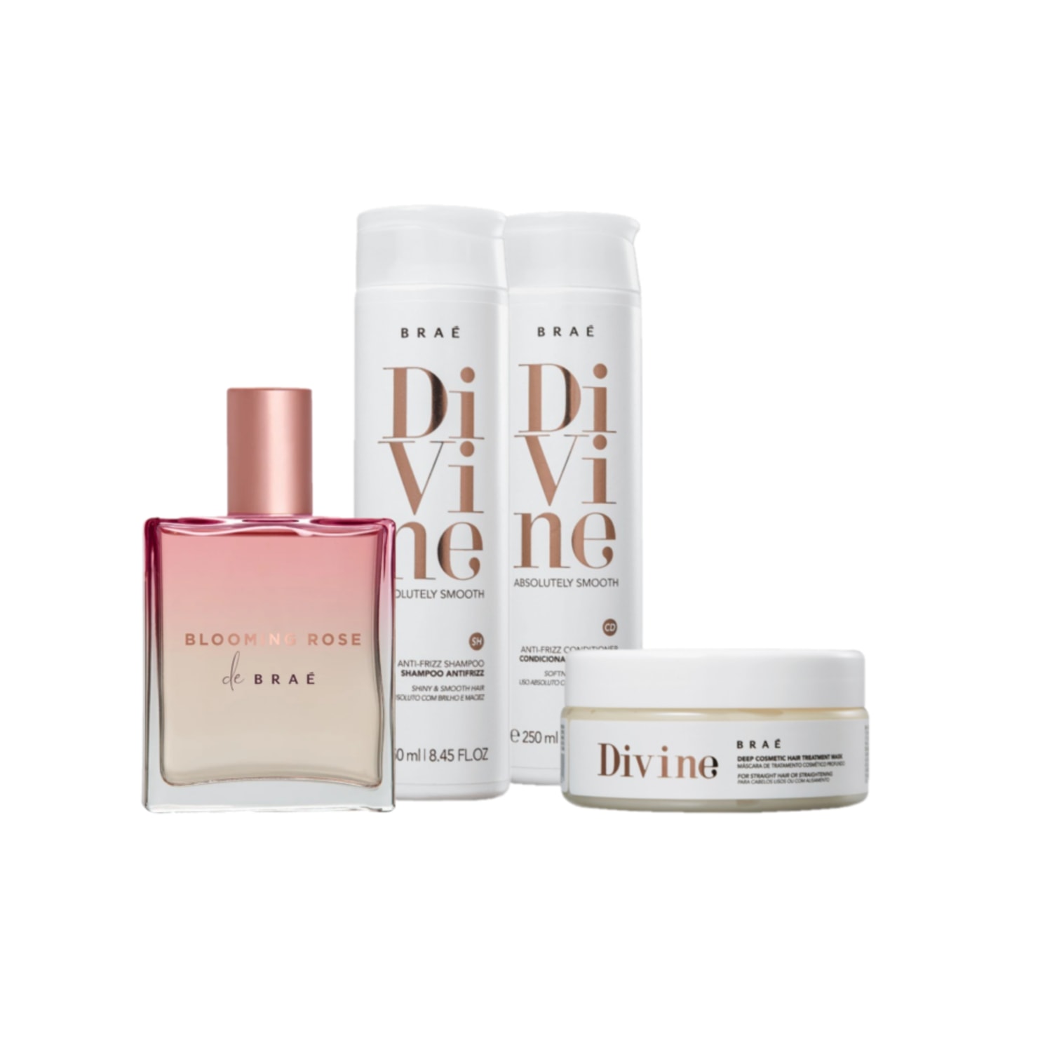 Kit Braé Divine Blooming Rose Quarteto (4 Produtos)