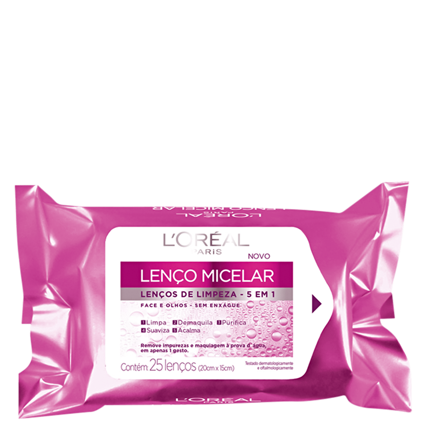 L'Oréal Paris Dermo Expertise Lenço Micelar 5 Em 1 - Lenço Demaquilante (25 unidades)