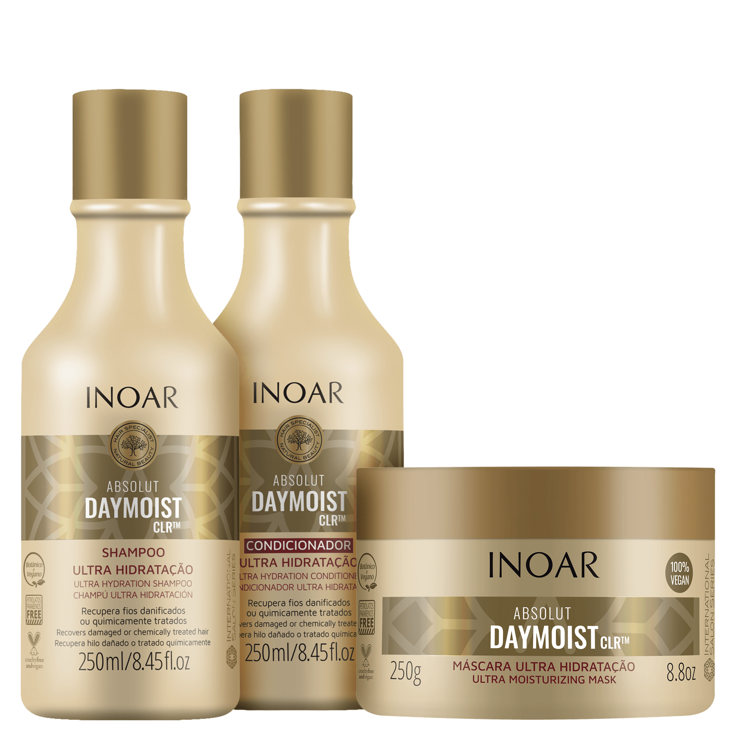 Kit Inoar Absolut Daymoist CLR Tratamento (3 Produtos)