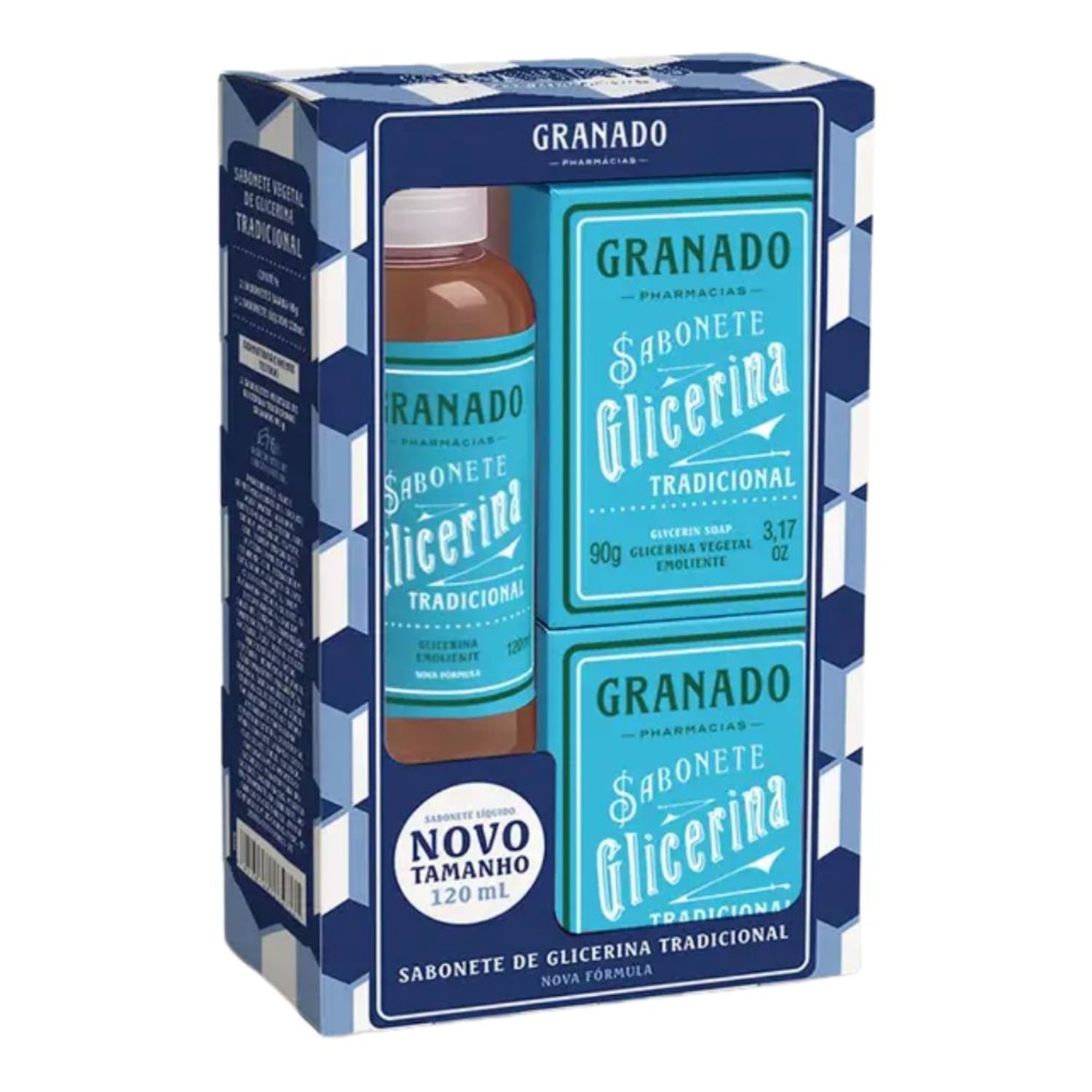 Kit Granado Sabonetes Barra (2 x 90 Gr) e Sabonete Liquido 120ml