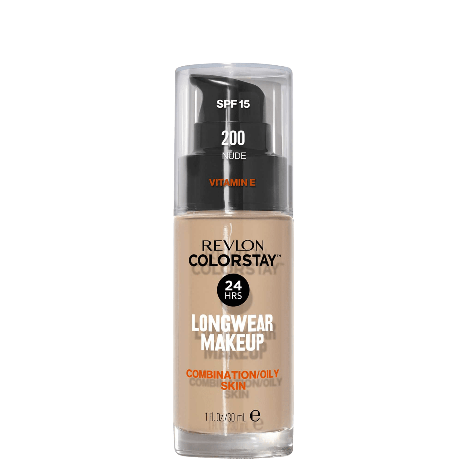 Revlon ColorStay 24 Horas Pele Mista à Oleosa FPS15 200 Nude - Base Líquida 30ml