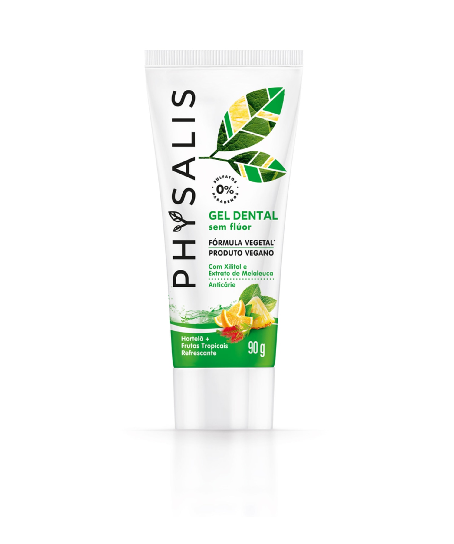 Gel Dental Physalis 90g Hortelã e Frutas Tropicais s/Flúor