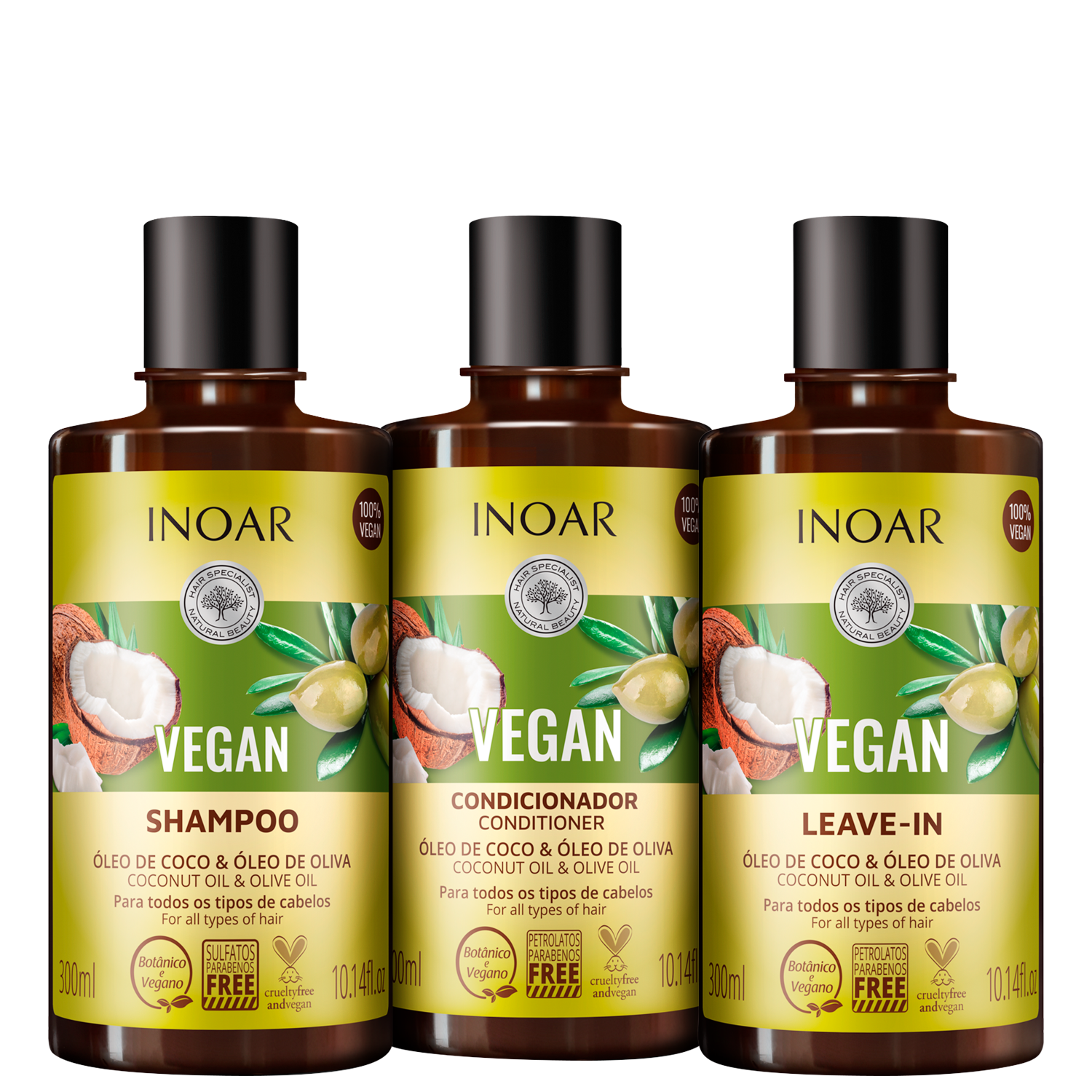 Kit Inoar Vegan Proteção Diária (3 Produtos)