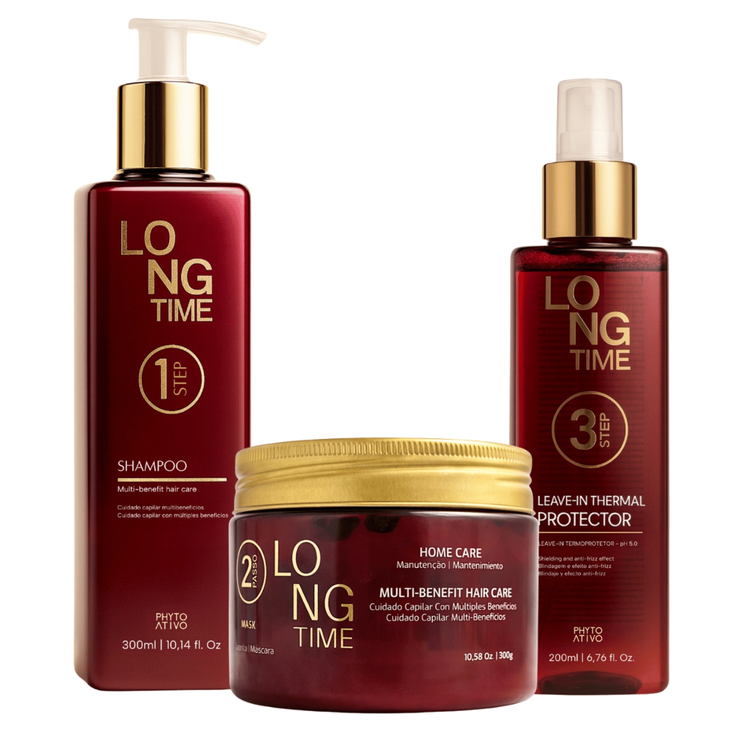 Kit Long Time Phyto Ativo Nutrição Biotecnológica 3 Unidades