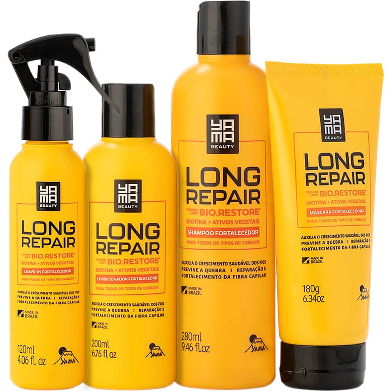 Yamá Long Repair - Kit Fortalecedor Biotina Completo (4 Produtos)